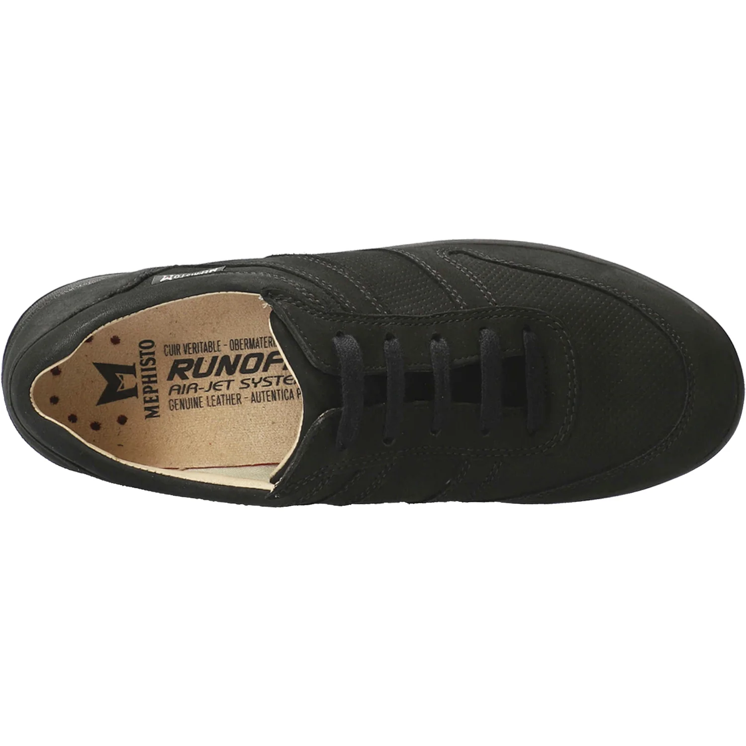 Mephisto Rebeca Perf Women's Walking Shoes Black Bucksoft Nubuck - Image 2