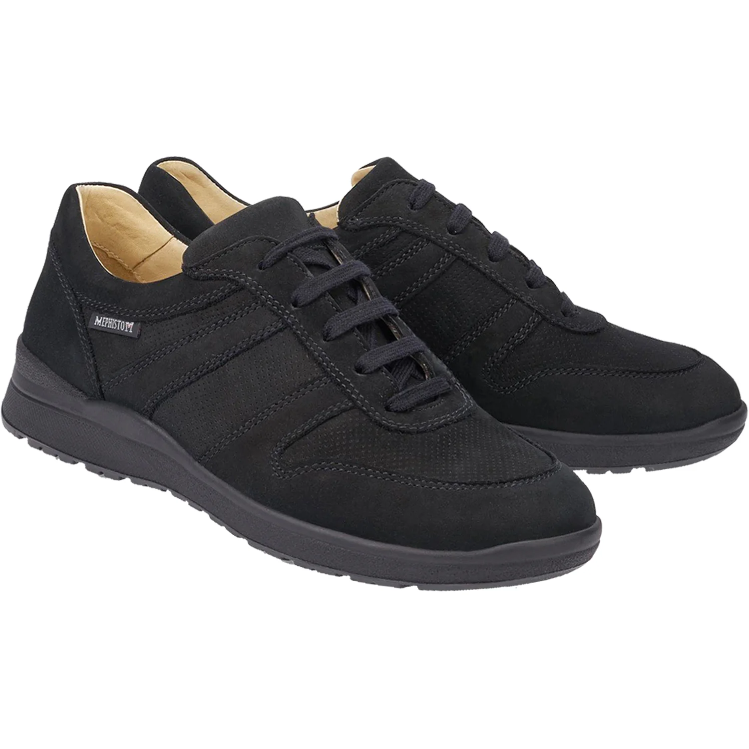 Mephisto Rebeca Perf Women's Walking Shoes Black Bucksoft Nubuck - Image 3