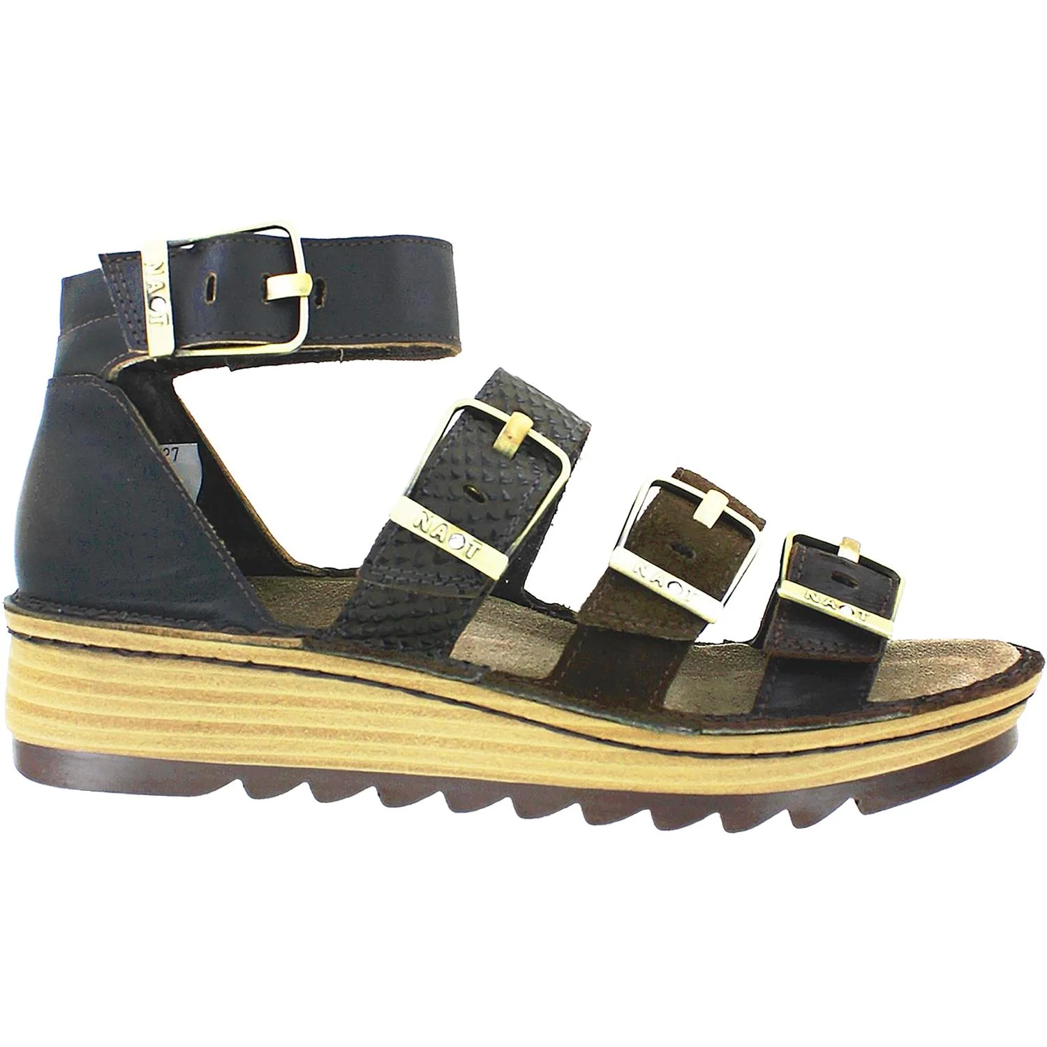 Naot Begonia Women's Mine/Hash/Brown/Volcanic Leather/Suede