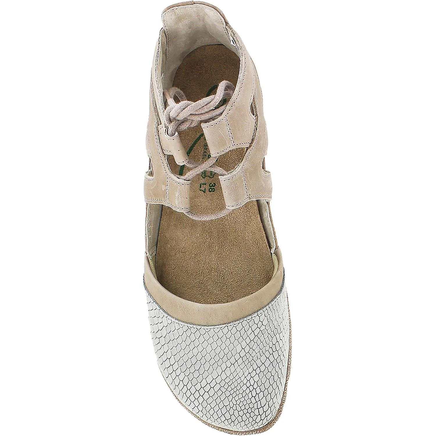 Naot Kata Women's Closed Toe Sandals Beige Iguana/Khaki Leather - Image 2