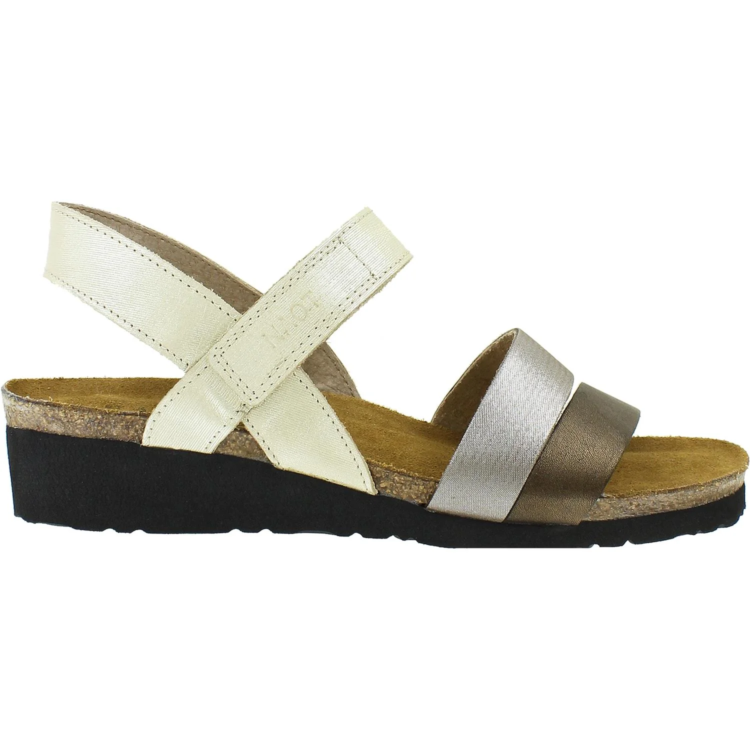 Naot Kayla Women's 3 Strap Sandals Gold/Silver/Grecian Gold Leather
