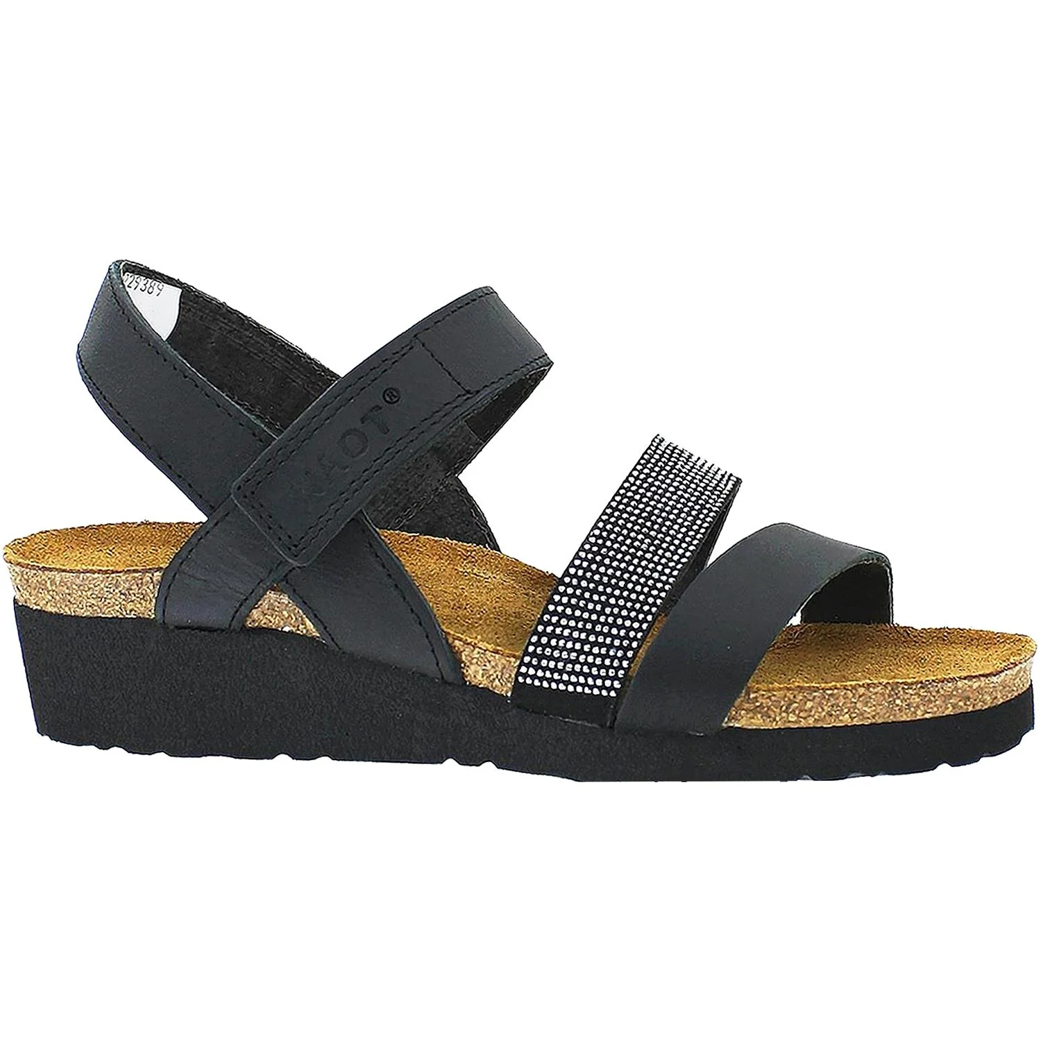 Naot Krista Women's Backstrap Sandals Black Leather