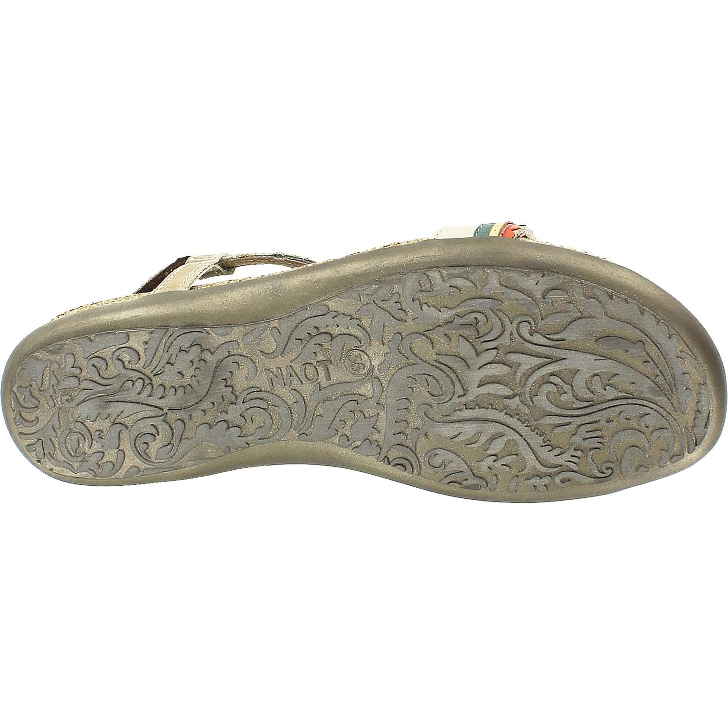 Naot Odelia Women's Backstrap Sandals Khaki Beige/Sea Green Leather - Image 4