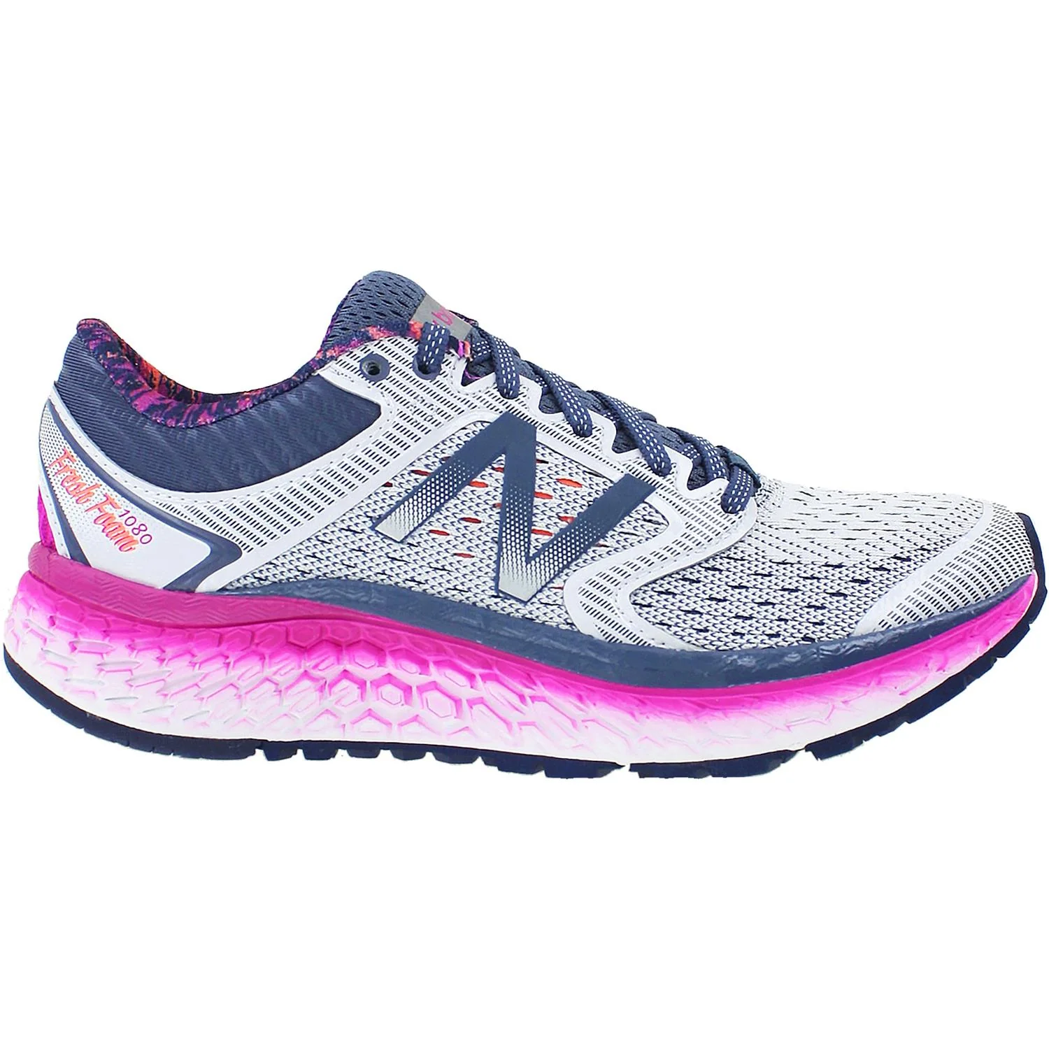 New Balance W1080WO7 Fresh Foam Running Women's Running Shoes Arctic Fox/Poisonberry/Vivid Tangerine Mesh