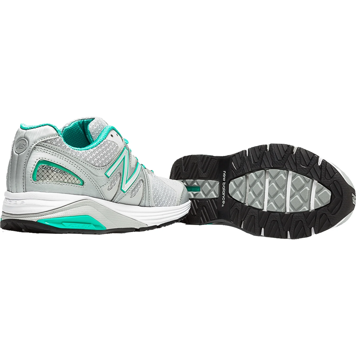New Balance W1540SG2 Running (Stability Support) Women's Stability Support Shoes Silver/Green Synthetic/Mesh - Image 3