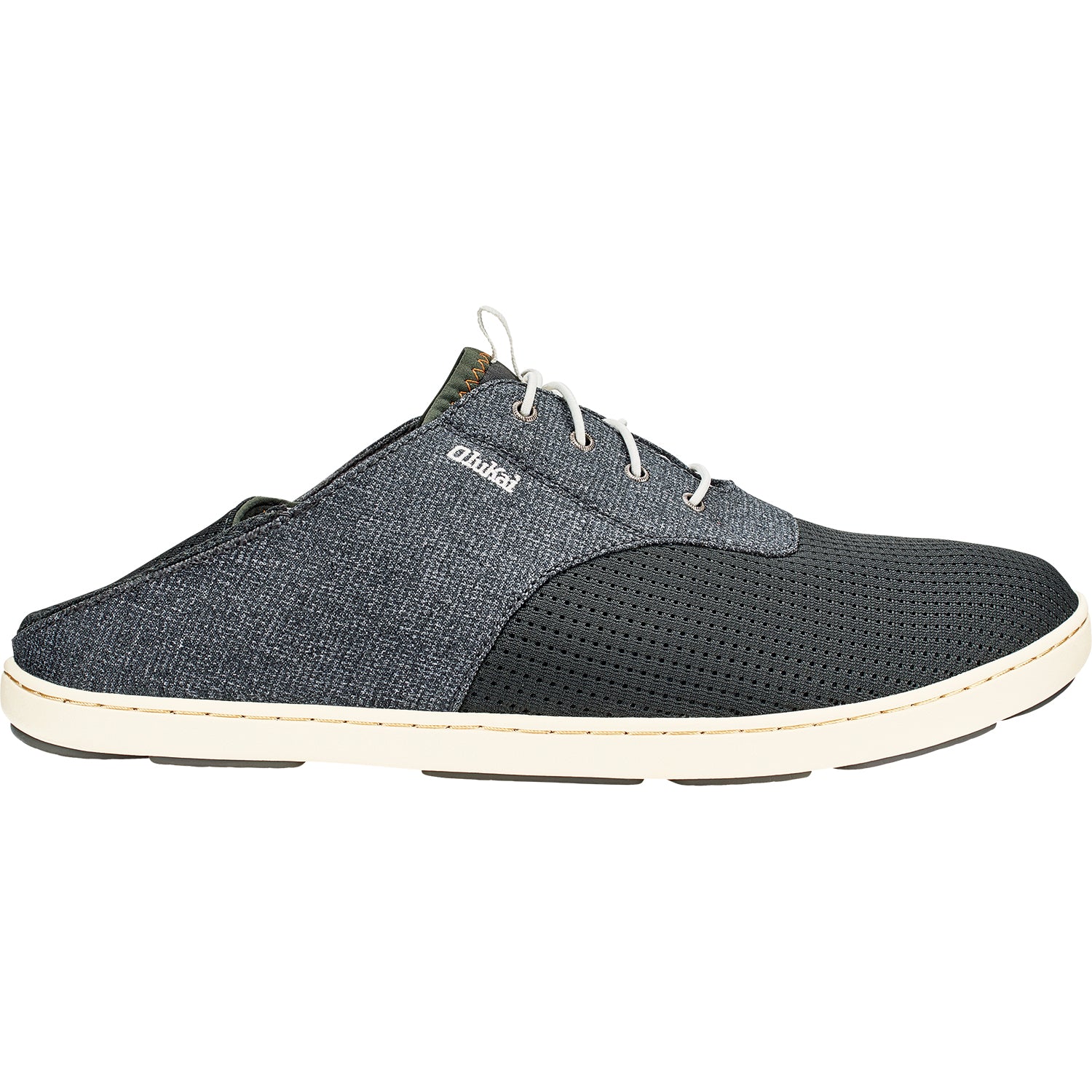 OluKai Nohea Moku Men's Walking Shoes Dark Shadow/Dark Shadow Canvas/Mesh - Image 3