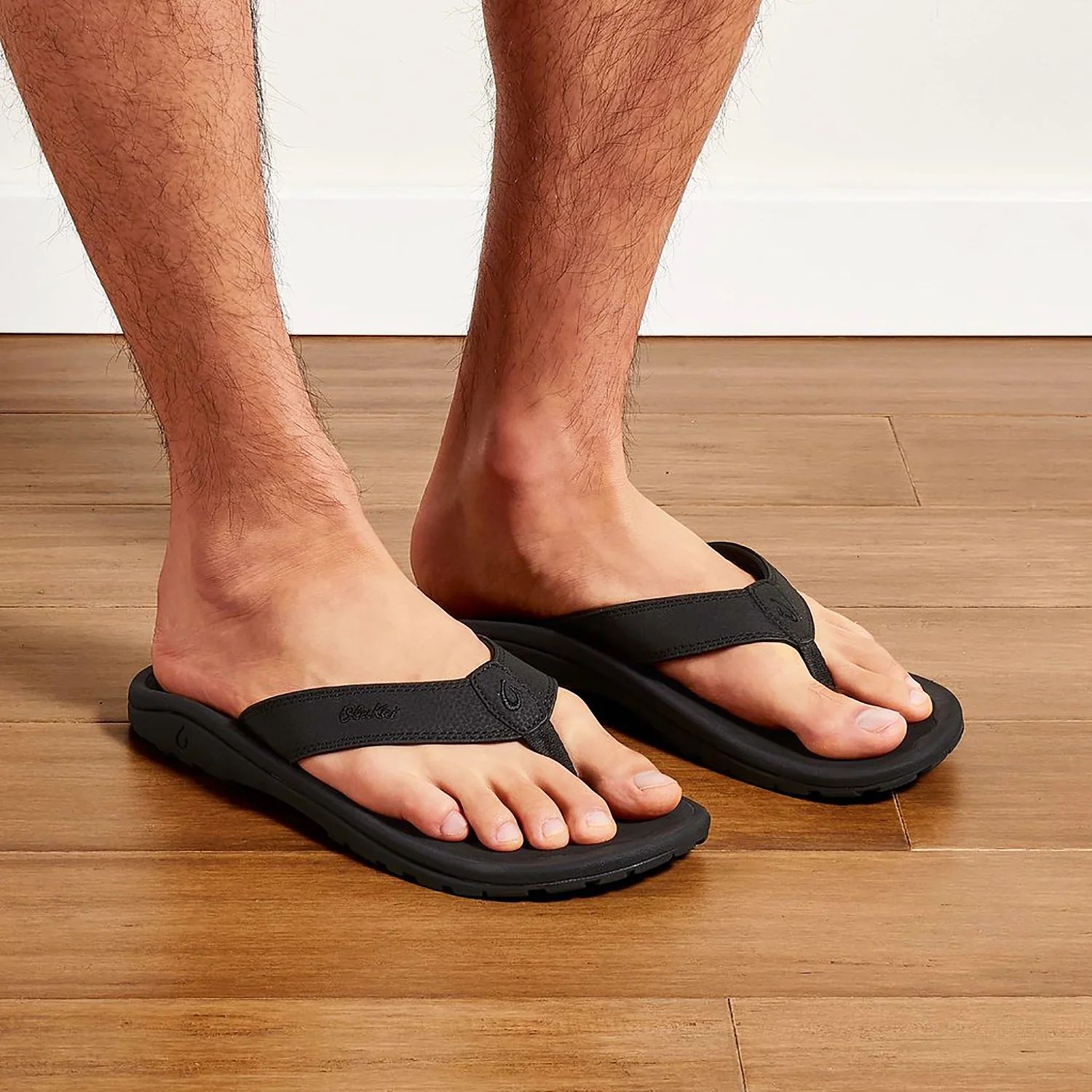 OluKai Ohana Men's Black Synthetic Leather - Image 3