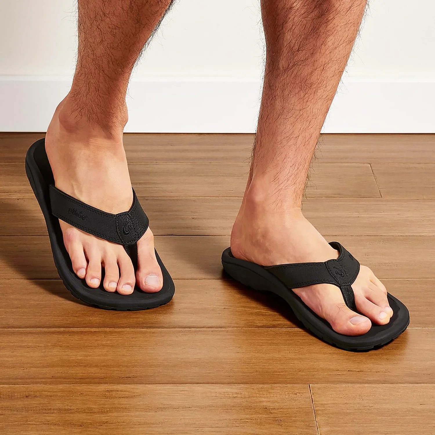 OluKai Ohana Men's Black Synthetic Leather - Image 4
