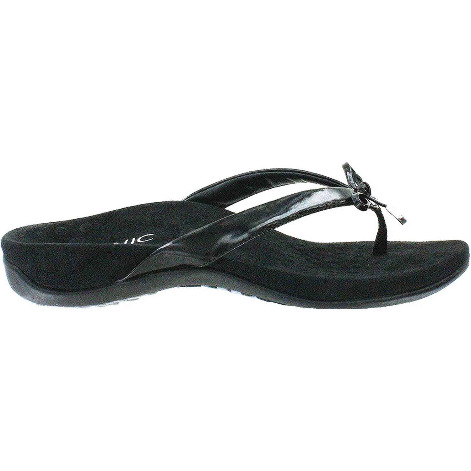 Vionic Bella II Women's Thong Sandals Black Patent Leather