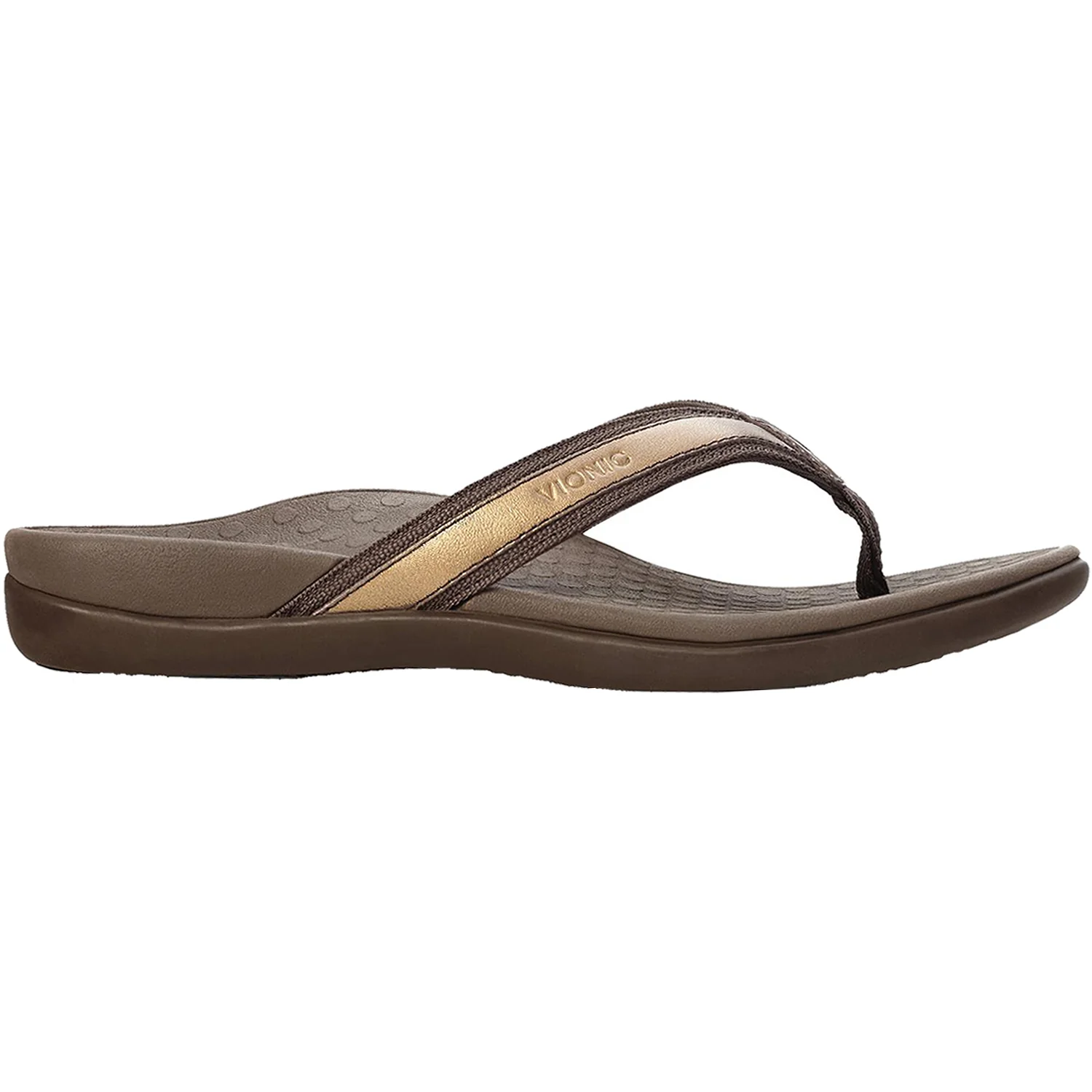 Vionic Tide II Women's Arch Support Sandals Bronze Metallic Leather
