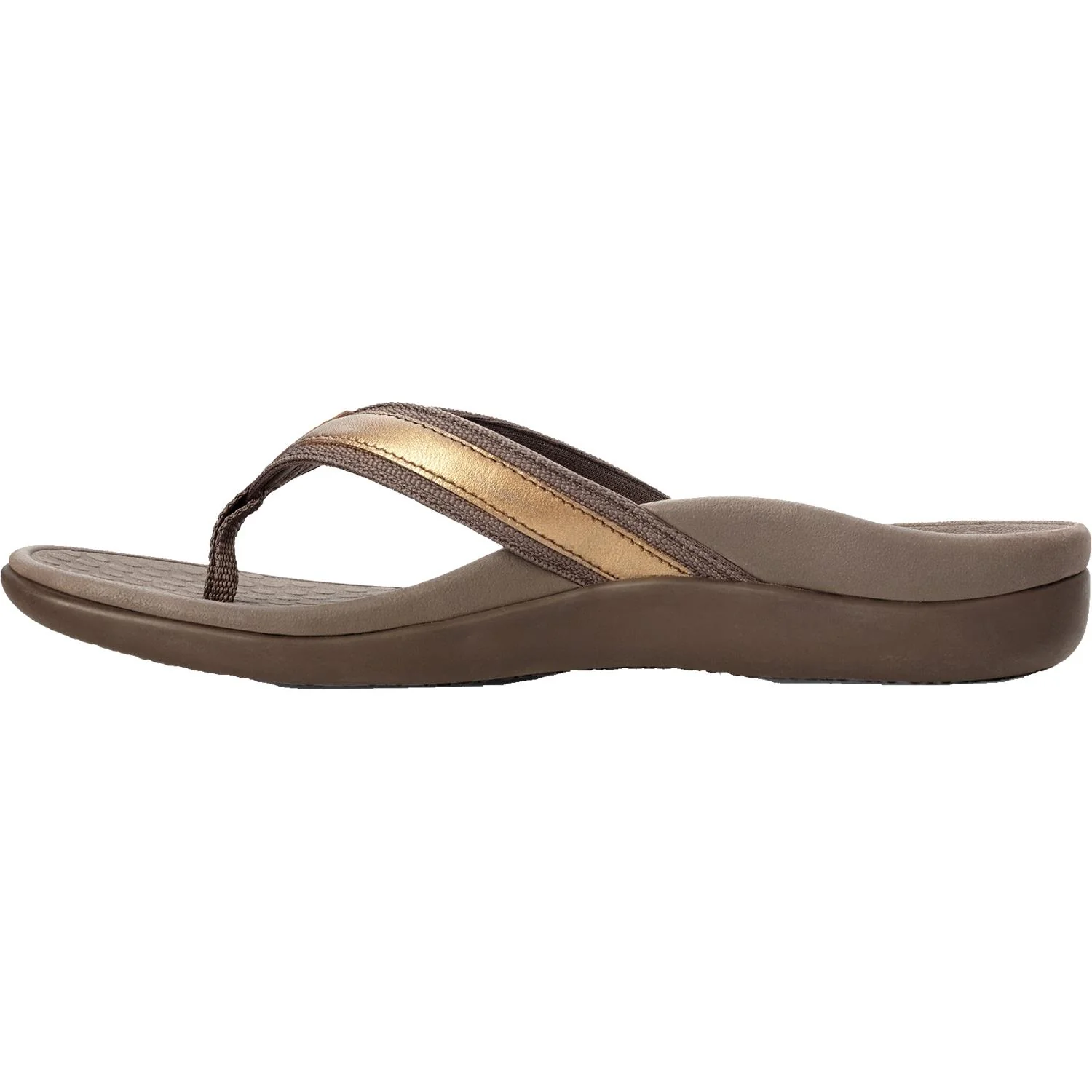 Vionic Tide II Women's Arch Support Sandals Bronze Metallic Leather - Image 3
