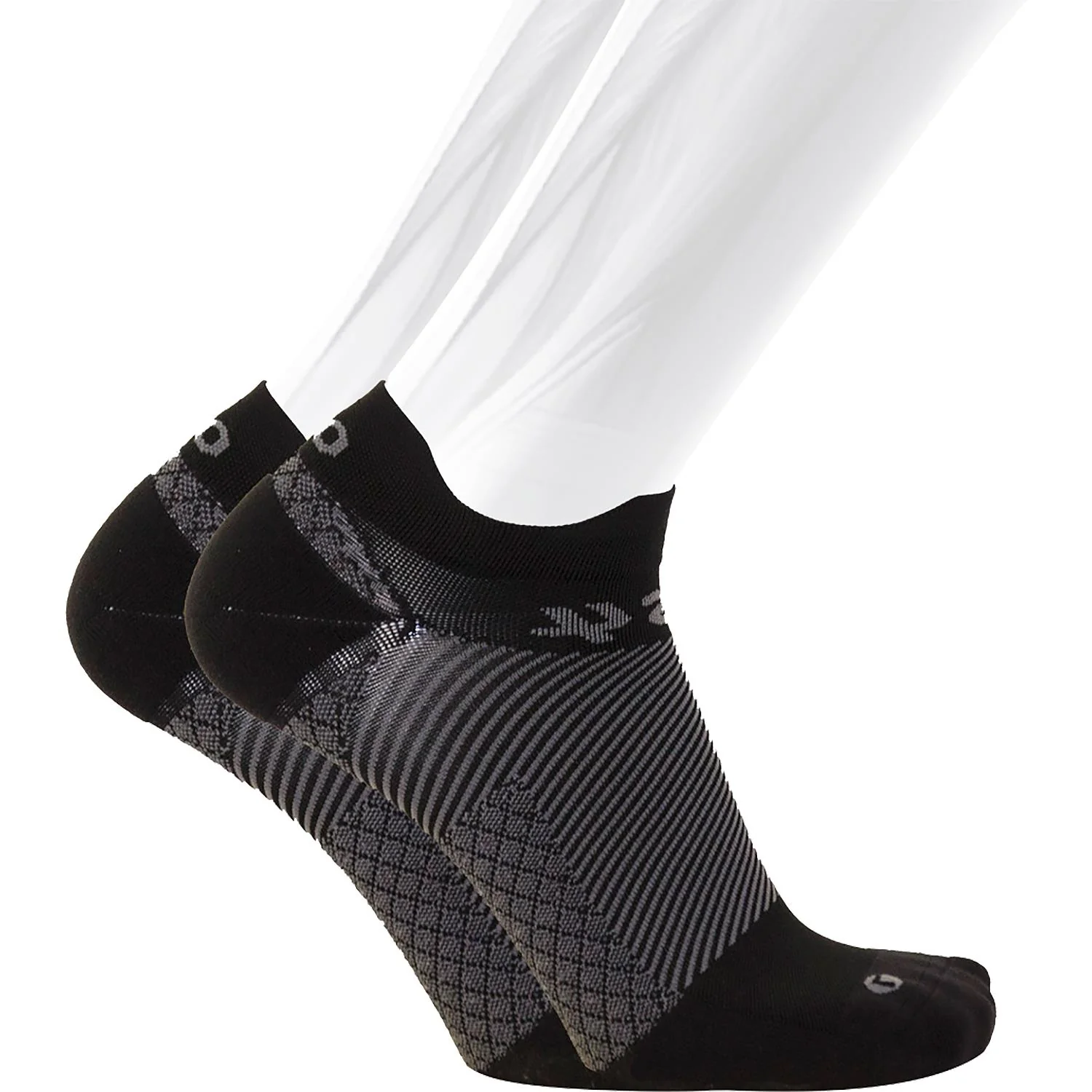 OS1st FS4 No Show Plantar Fasciitis Socks Pair Unisex OS1st Plantar Fasciitis Socks Black