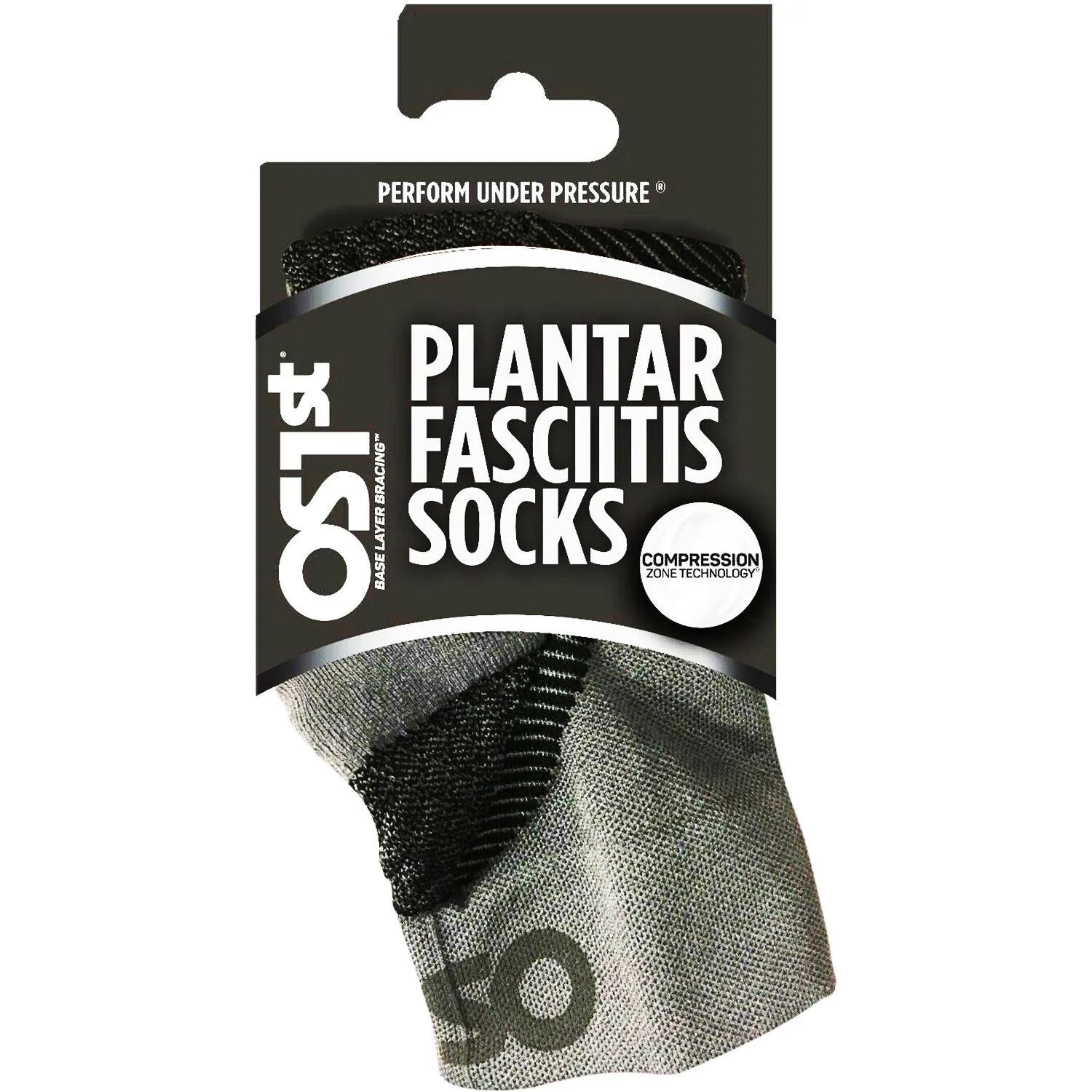 OS1st FS4 No Show Plantar Fasciitis Socks Pair Unisex OS1st Plantar Fasciitis Socks Black - Image 5