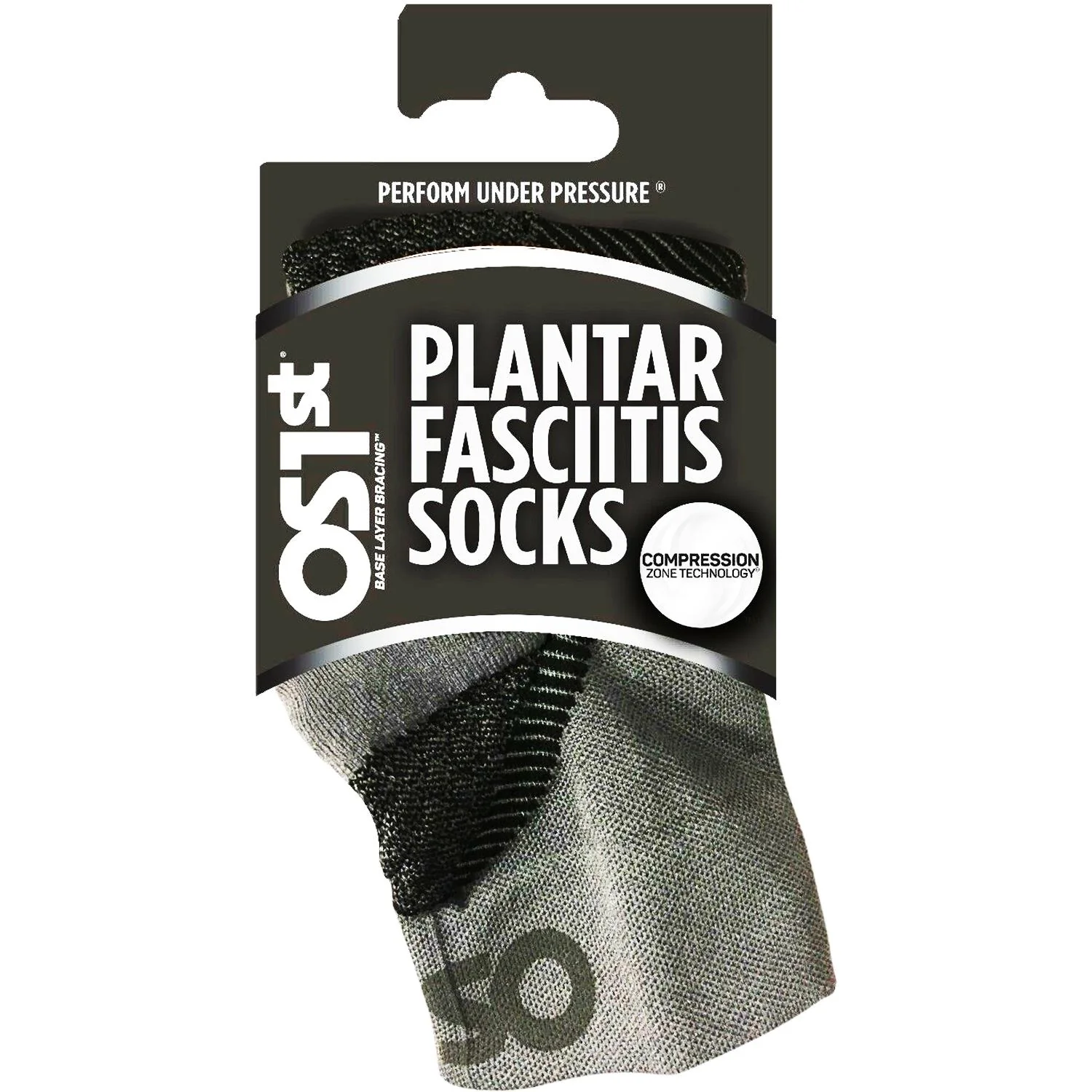 OS1st FS4 No Show Plantar Fasciitis Socks Pair Unisex OS1st Plantar Fasciitis Socks Grey - Image 5