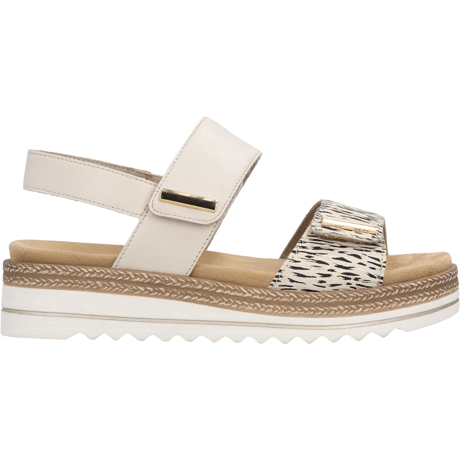 Remonte D0Q59-60 Jocelyn 55 Women's Sandals Lugano Beige-Gold/Porzellan