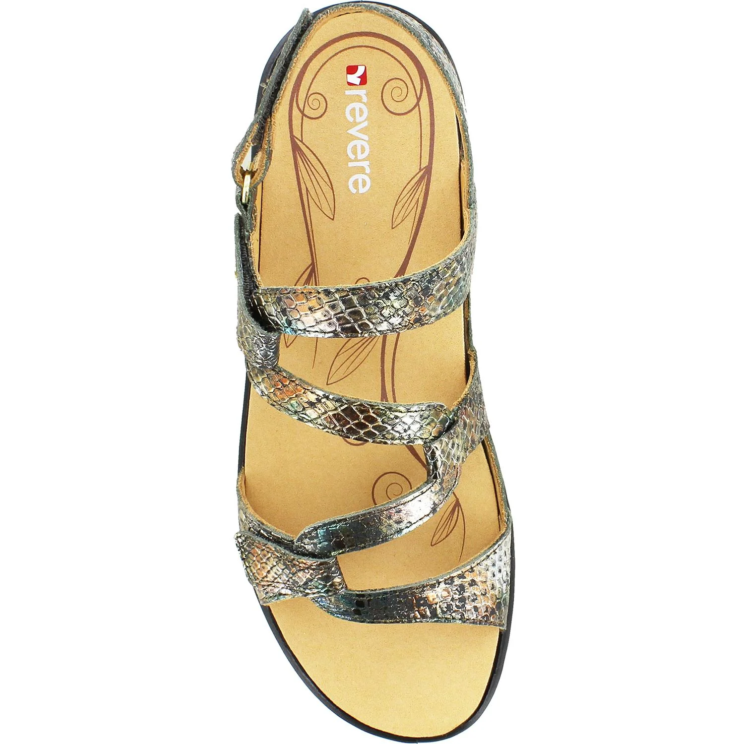 Women's Revere Emerald Peacock Python Leather - Image 2