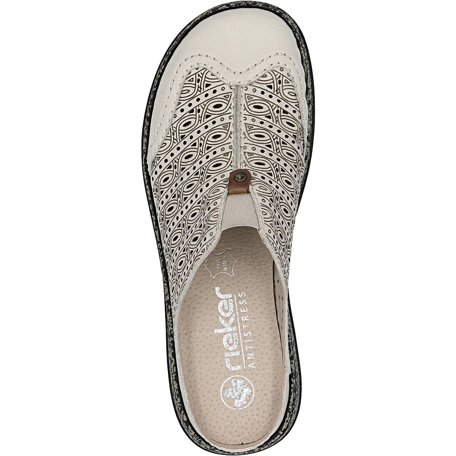 Rieker 43676-60 Daisy 76 Women's Clogs Crema/Amaretto - Image 2