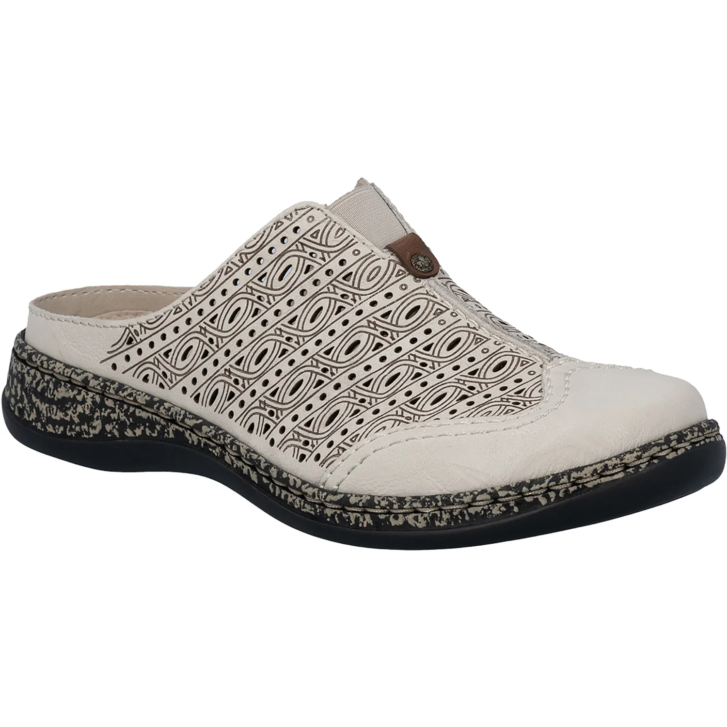Rieker 43676-60 Daisy 76 Women's Clogs Crema/Amaretto - Image 5
