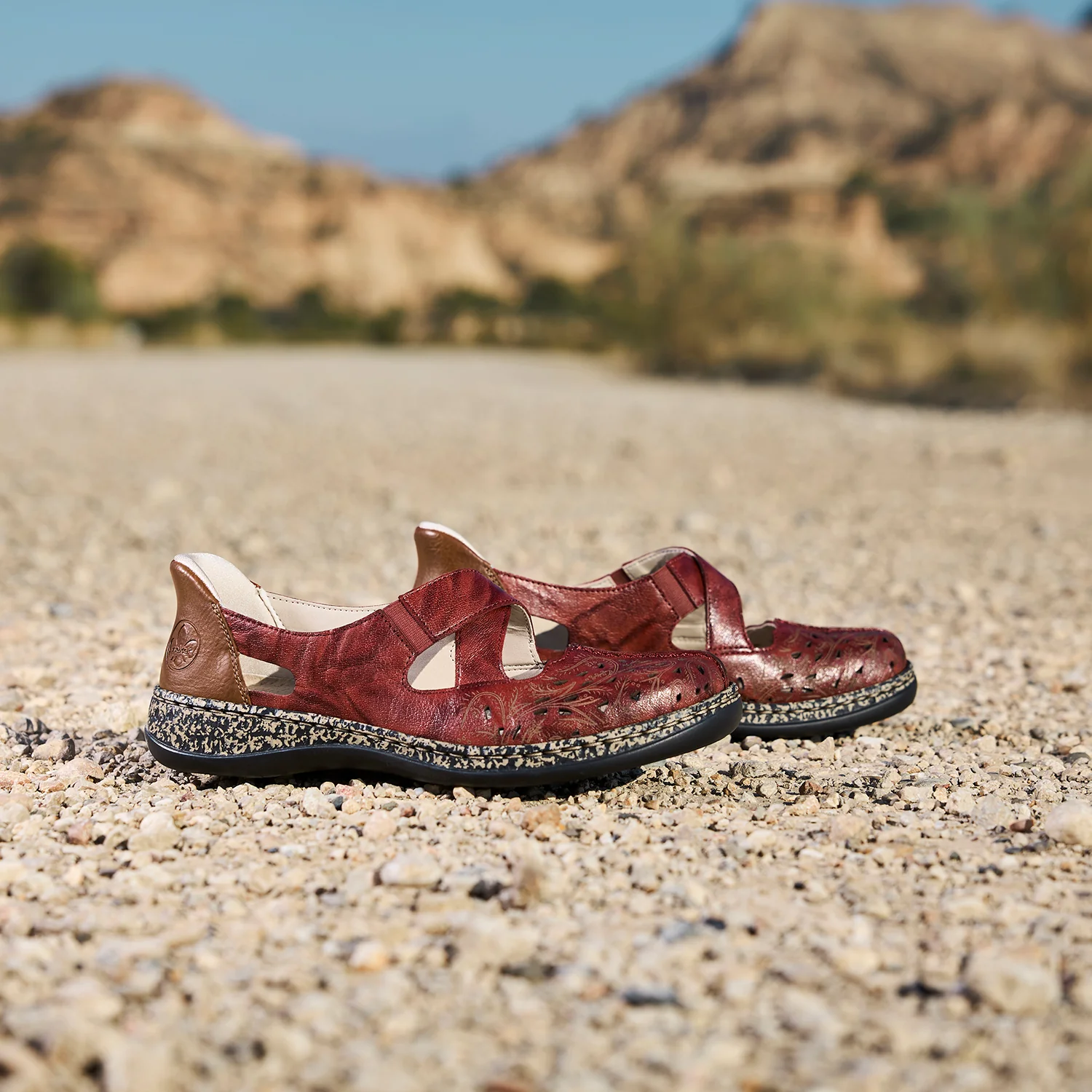 Rieker 46352-33 Women's Mary Janes Red/Cayenne - Image 7