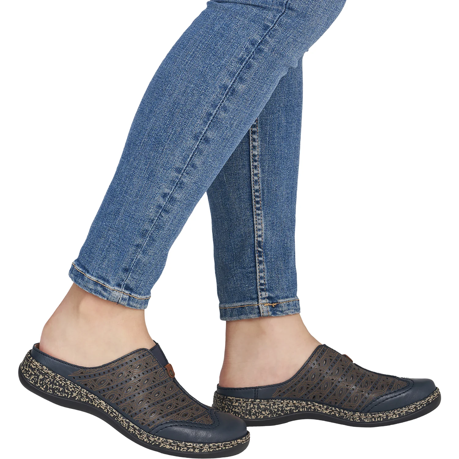 Rieker 46376-14 Daisy 76 Women's Clogs Pazifik/Amaretto - Image 6