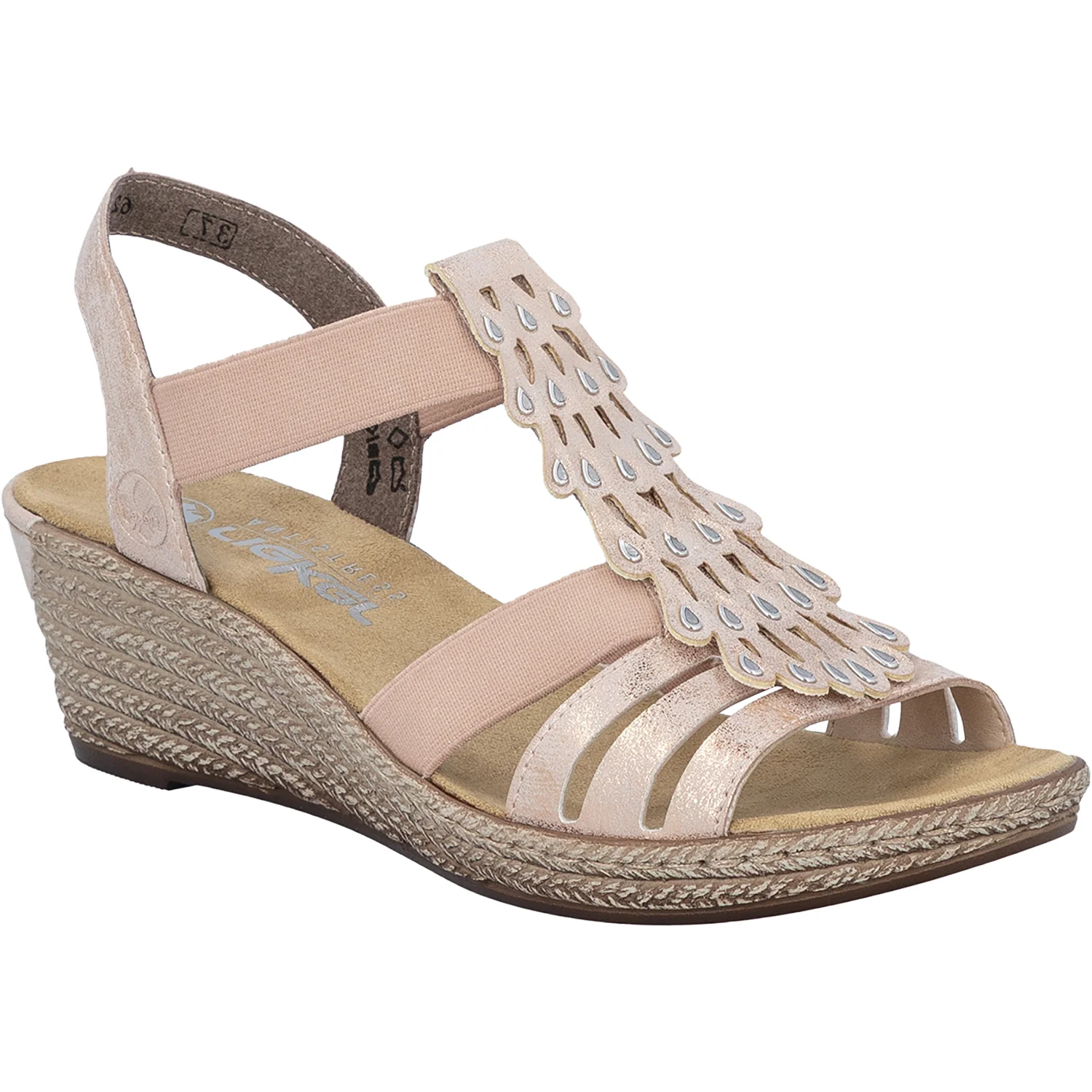 Rieker 62436-31 Fanni 36 Women's Sandals Rosegold - Image 5