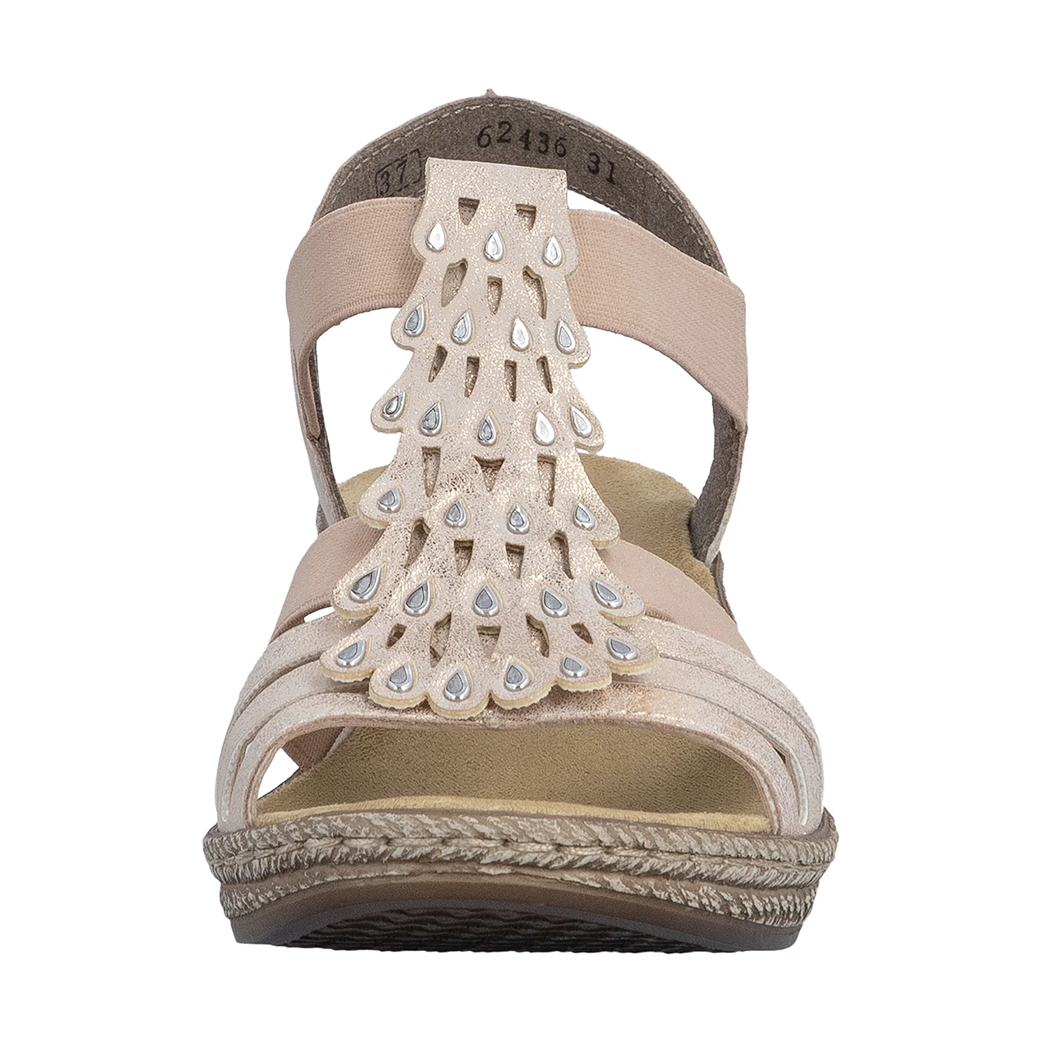 Rieker 62436-31 Fanni 36 Women's Sandals Rosegold - Image 6