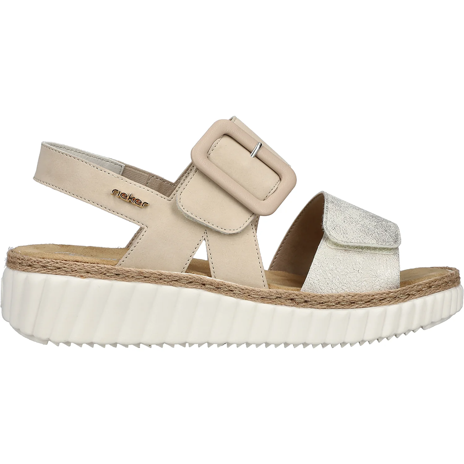 Rieker 69260-60 Rachel 60 Women's Sandals Beige Gold/Perle