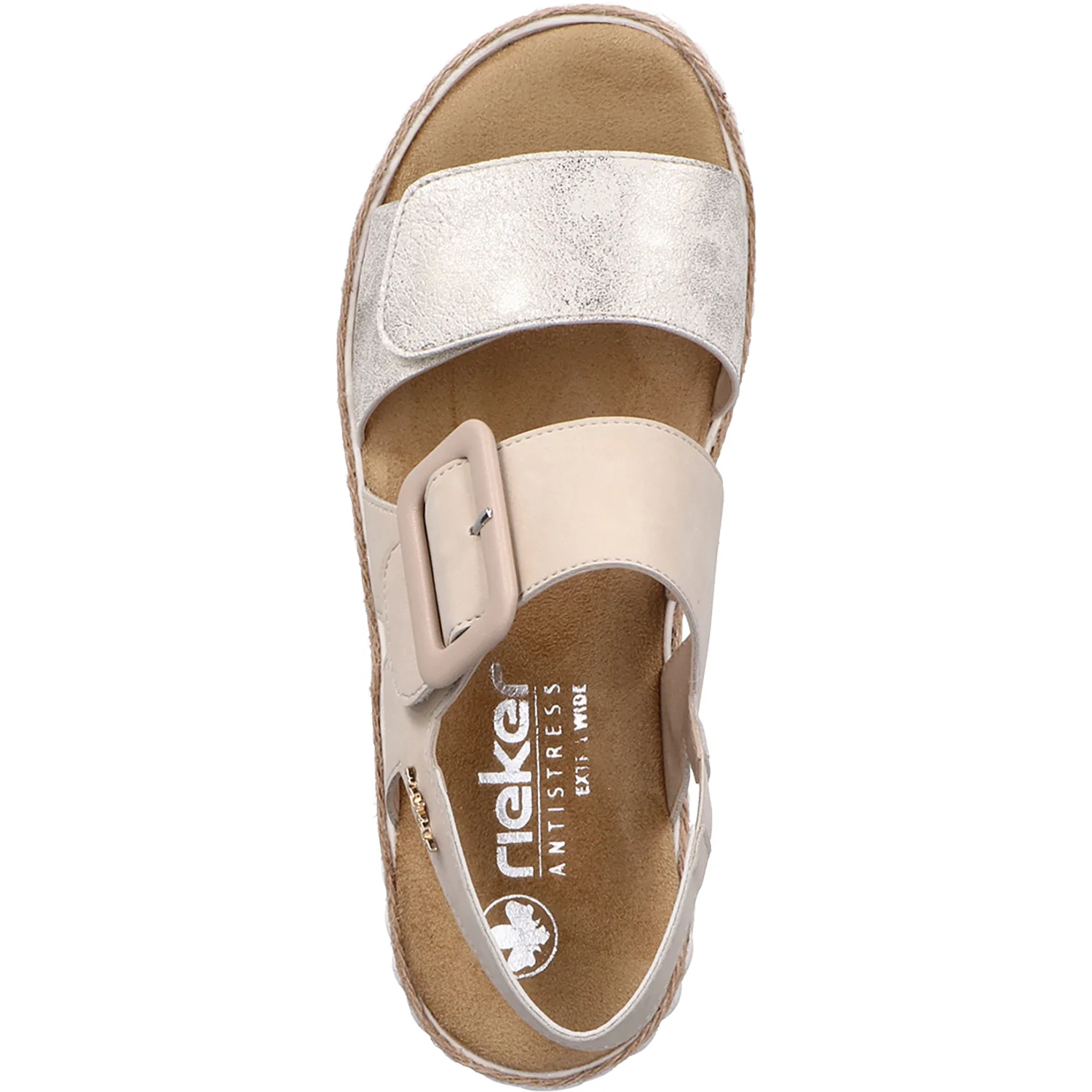 Rieker 69260-60 Rachel 60 Women's Sandals Beige Gold/Perle - Image 2