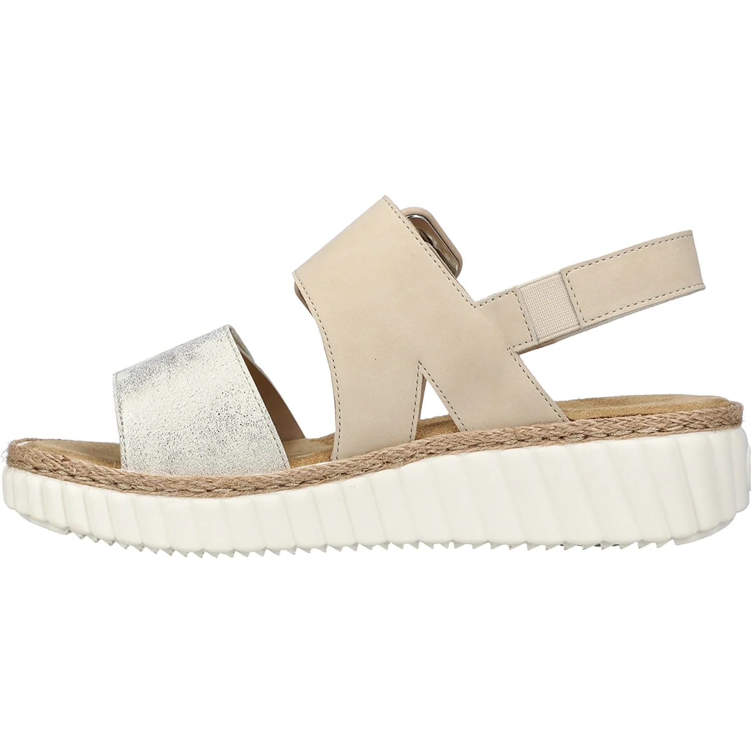 Rieker 69260-60 Rachel 60 Women's Sandals Beige Gold/Perle - Image 3