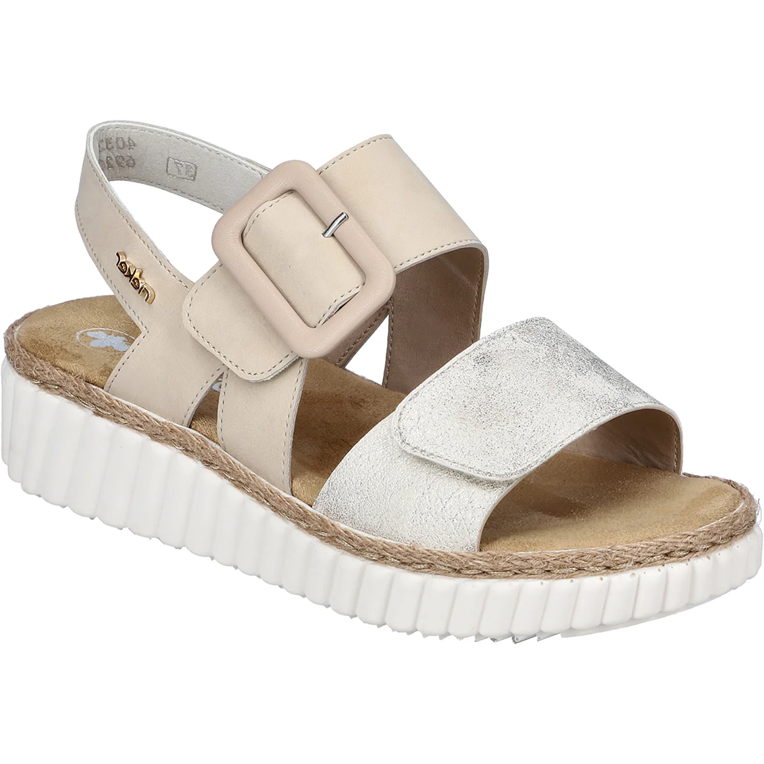 Rieker 69260-60 Rachel 60 Women's Sandals Beige Gold/Perle - Image 5