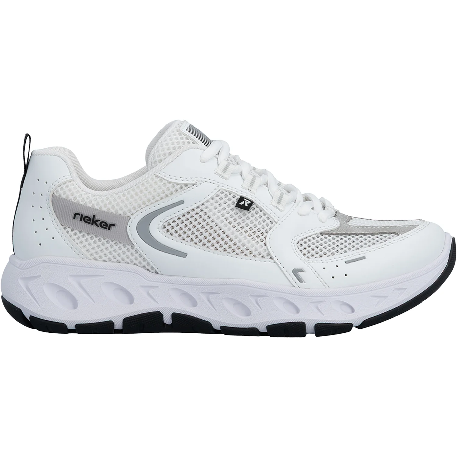 Rieker M6501-80 Edith 01 Women's Hands-Free Sneakers Weiss/Weiss/Cement