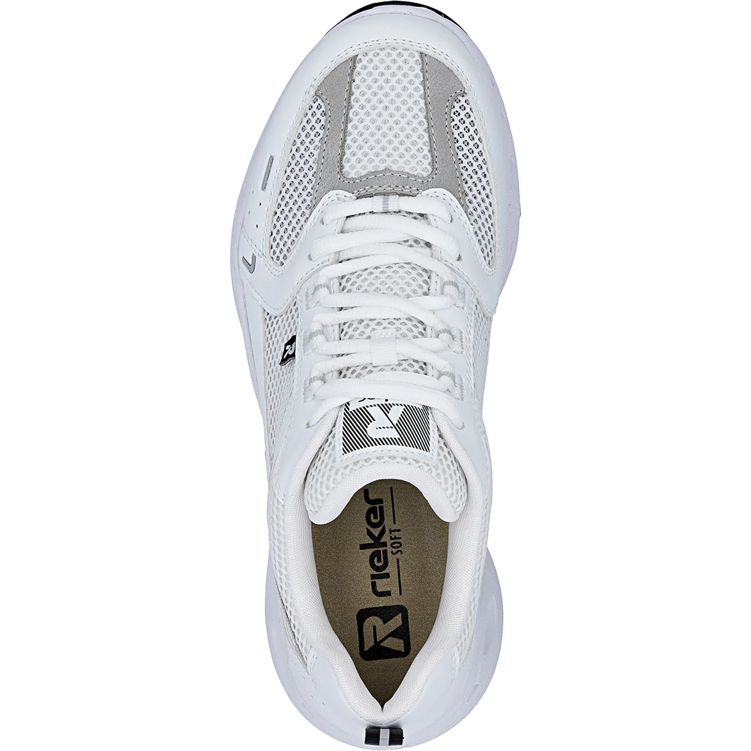 Rieker M6501-80 Edith 01 Women's Hands-Free Sneakers Weiss/Weiss/Cement - Image 2