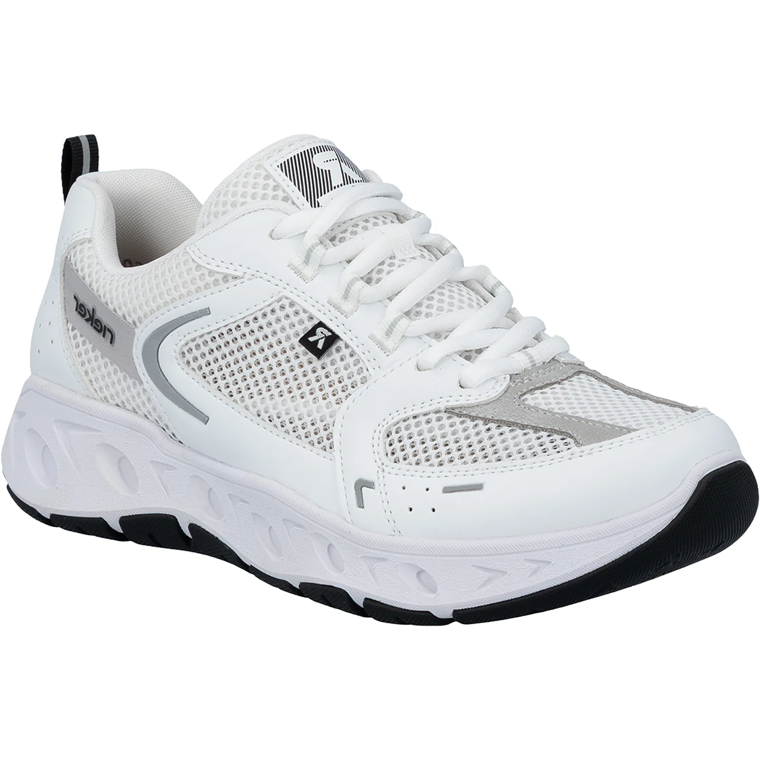 Rieker M6501-80 Edith 01 Women's Hands-Free Sneakers Weiss/Weiss/Cement - Image 5