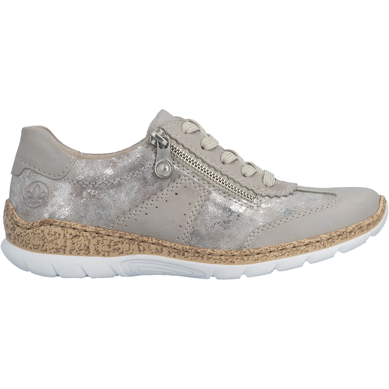 Rieker N4221-90 Nikita 21 Women's Sneakers Ice/Rose Metallic