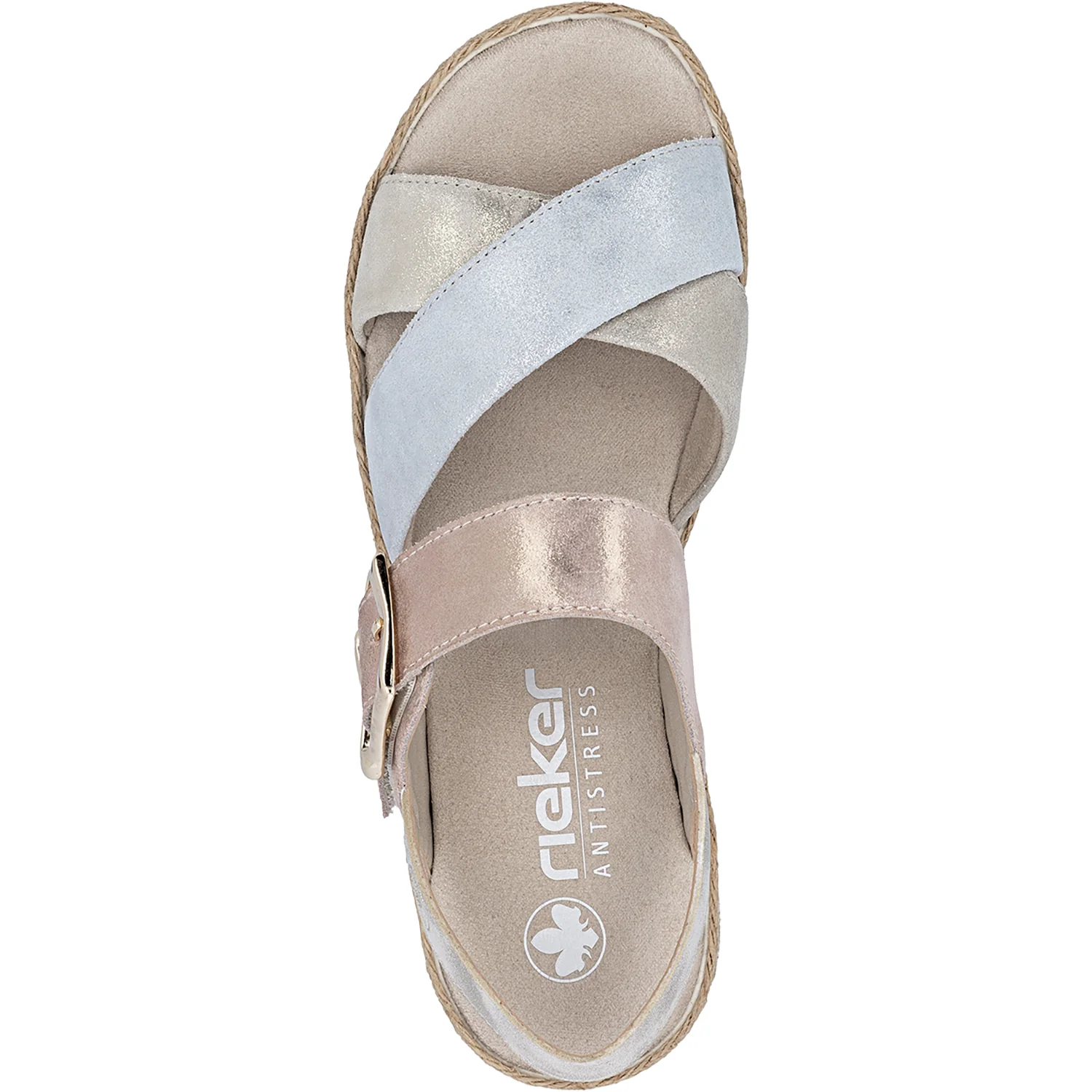 Rieker V7951-90 Women's Sandals Nude/Silver/Rosa/Muschel/Delphi/Delphi/Delphi/Alula - Image 2