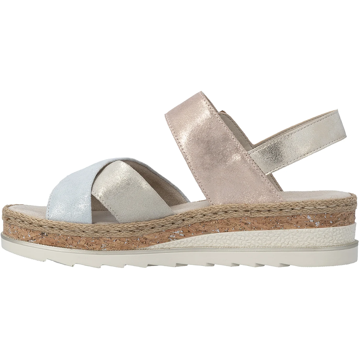 Rieker V7951-90 Women's Sandals Nude/Silver/Rosa/Muschel/Delphi/Delphi/Delphi/Alula - Image 3