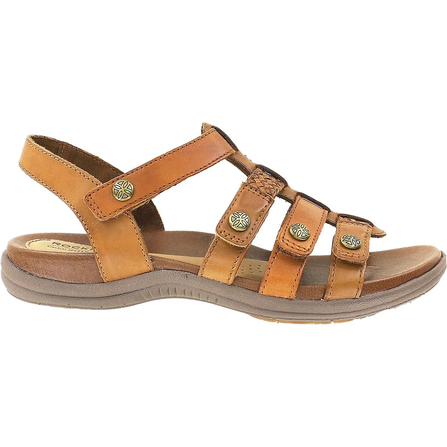 Rockport Cobb Hill Rubey T-Strap Women's Sandal Tan Multi Leather