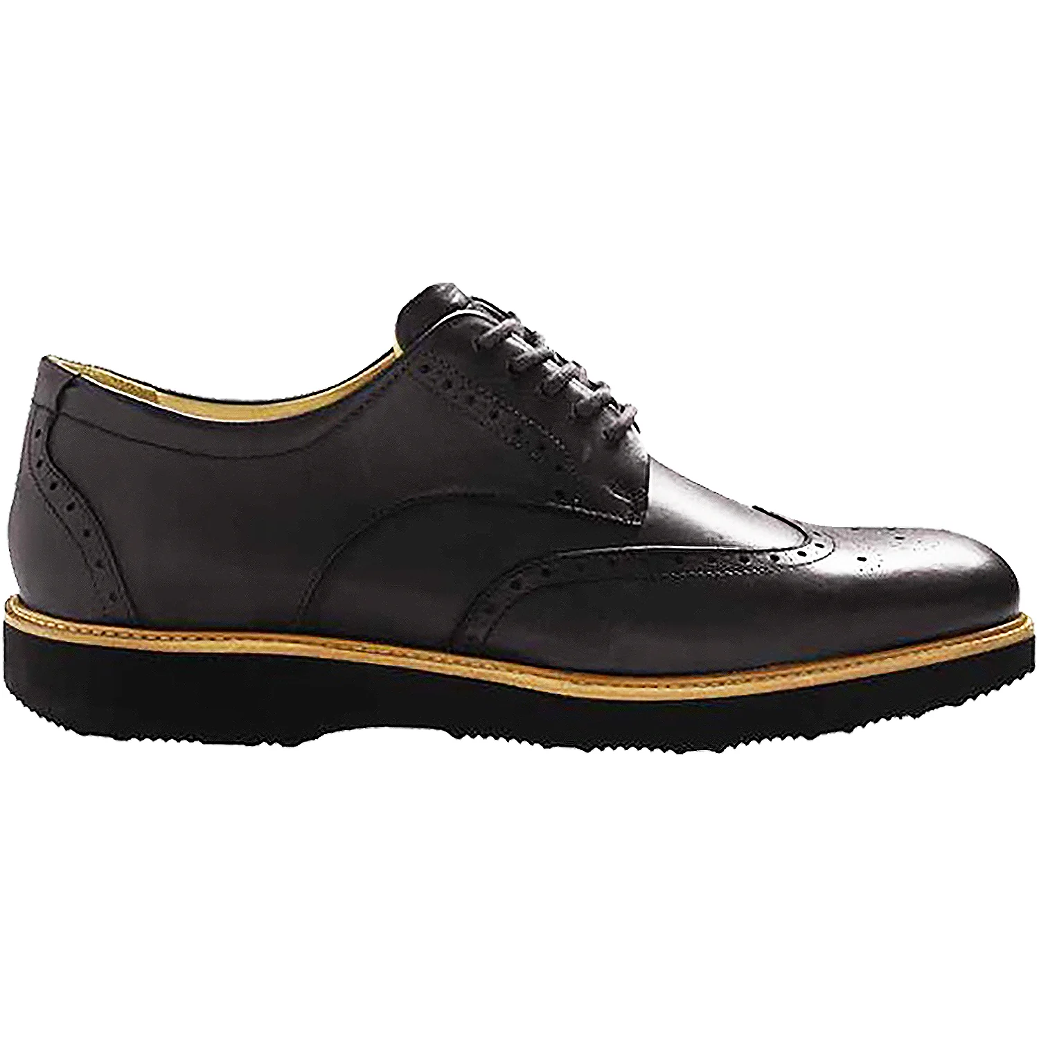 Samuel Hubbard Tipping Point Men's Wingtip Shoes Black Leather