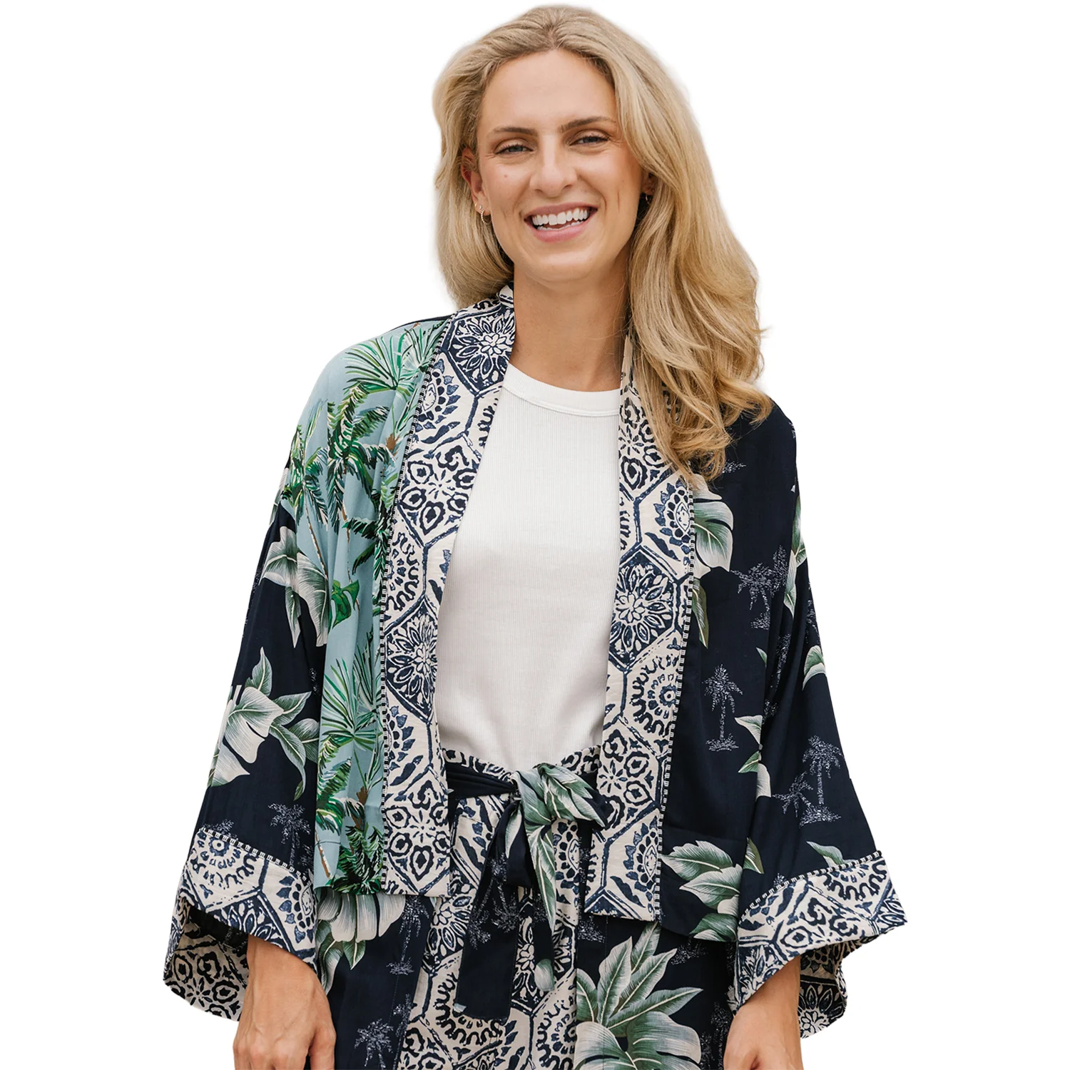 Shannon Passero Palm Cardigan Women's Outerwear Palm Print Mix