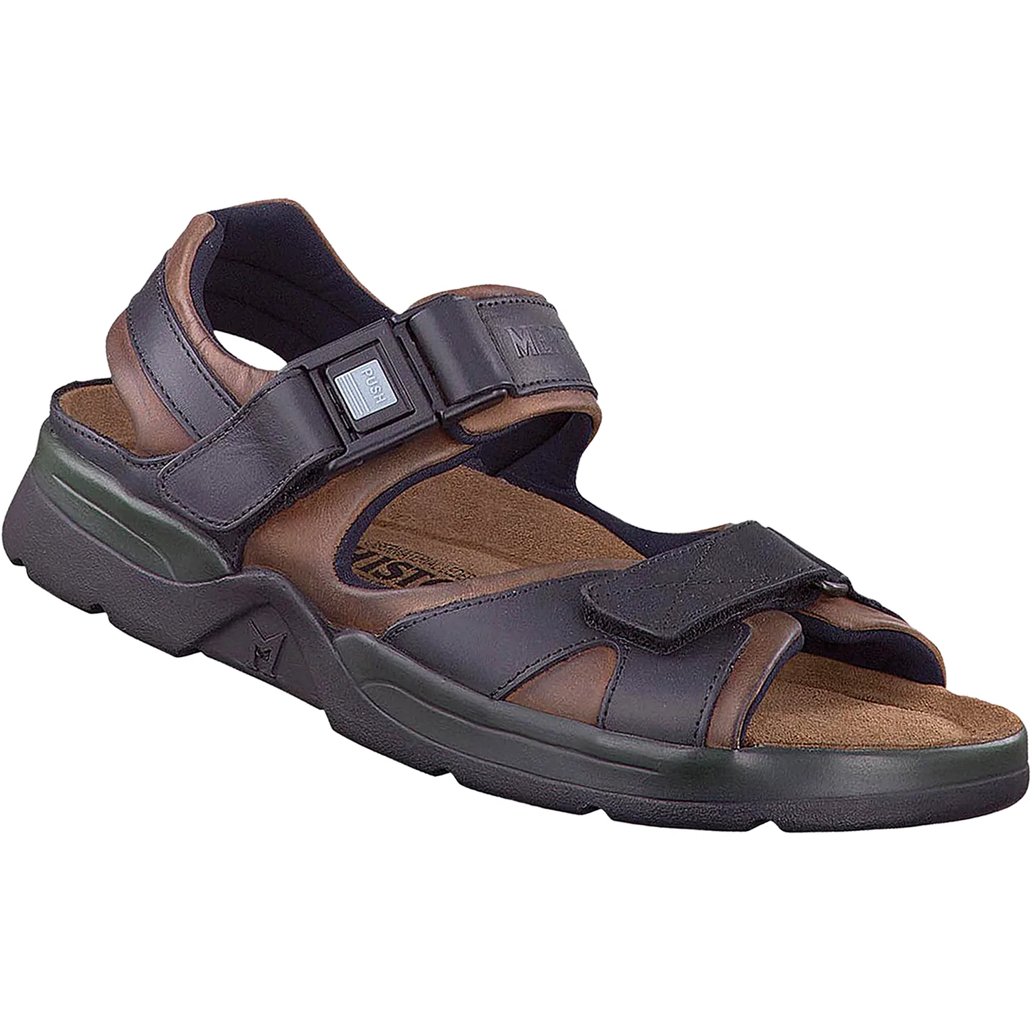 Mephisto Shark Men's Outdoor Sandals Brown/Black Leather - Image 3