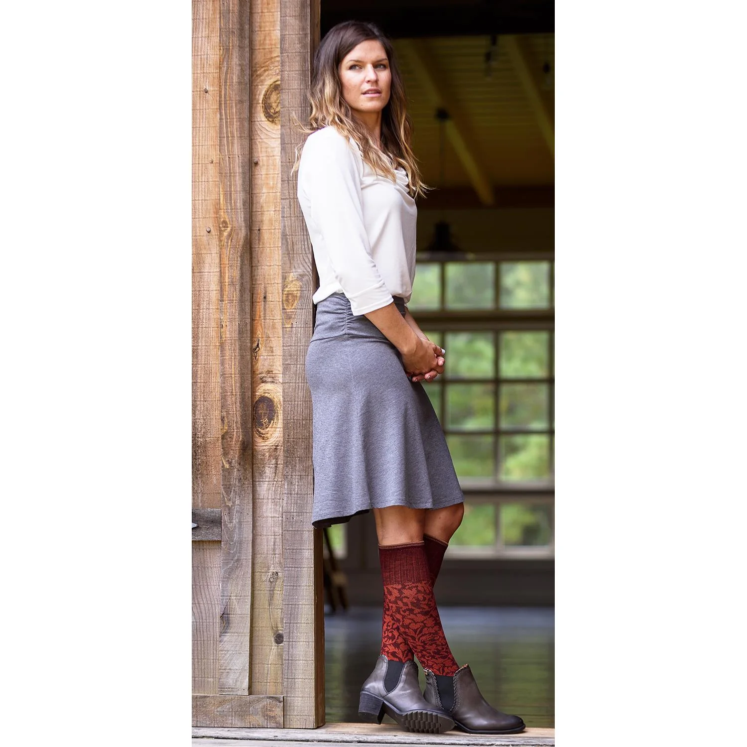Sockwell Damask Knee High Socks 15-20 mmHg Women's Concorde - Image 4
