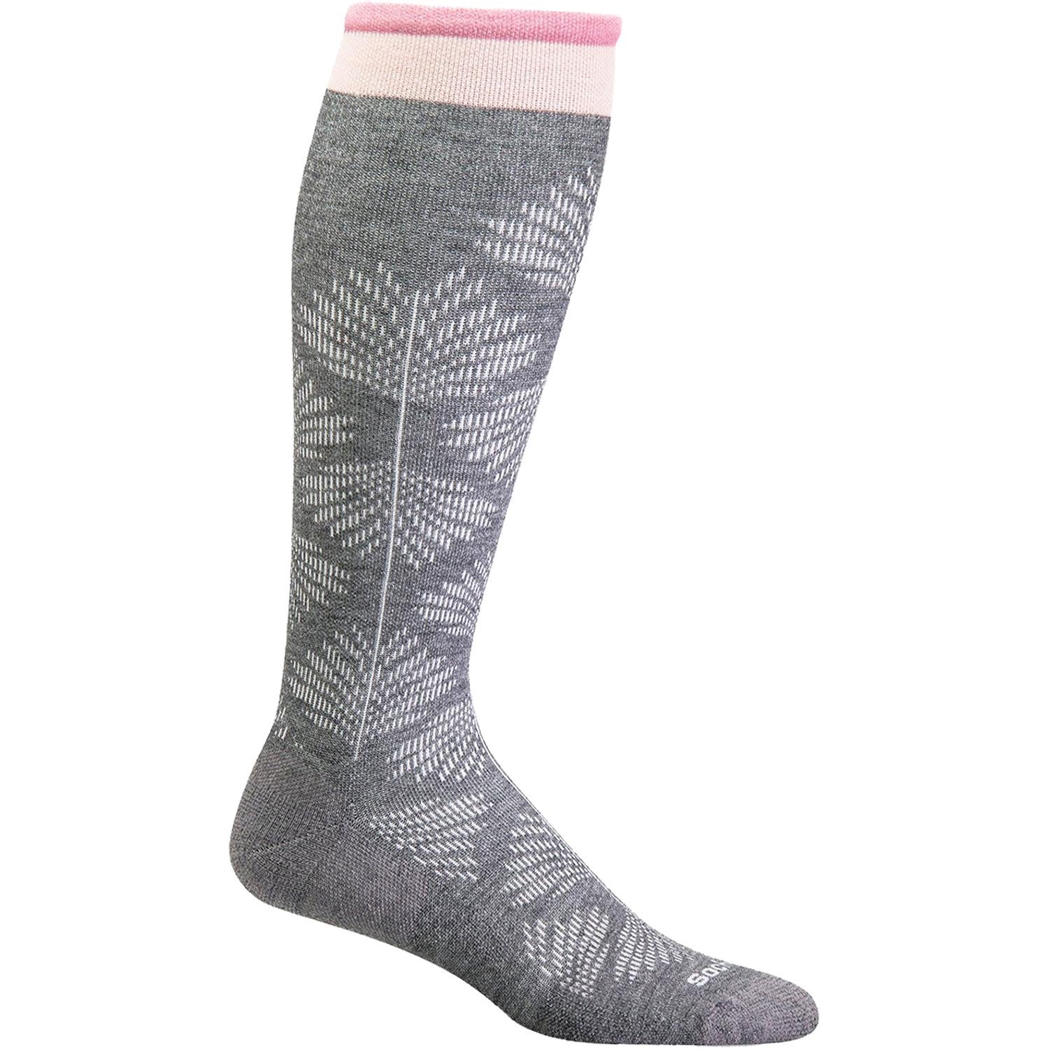 Sockwell 15-20 Full Floral Wide Calf Women's Compression Socks Charcoal