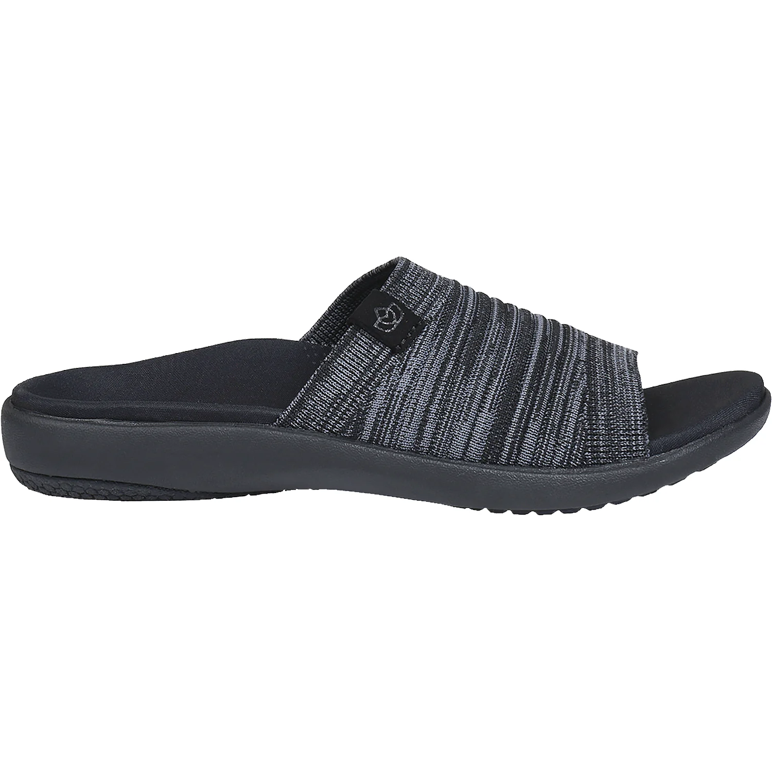 Spenco Astoria Memory Foam Slide Women's Slide Sandals Black Knit Fabric
