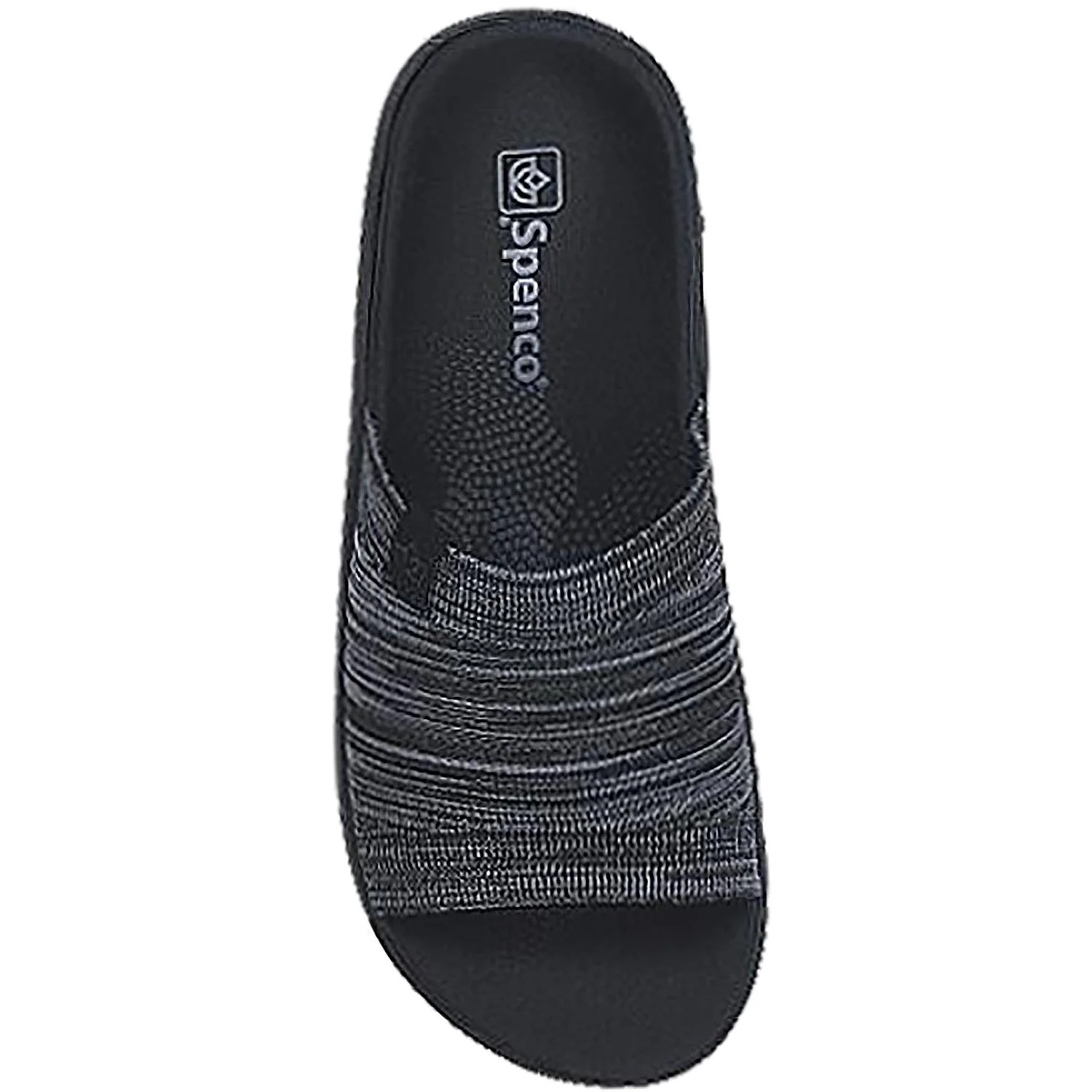 Spenco Astoria Memory Foam Slide Women's Slide Sandals Black Knit Fabric - Image 2