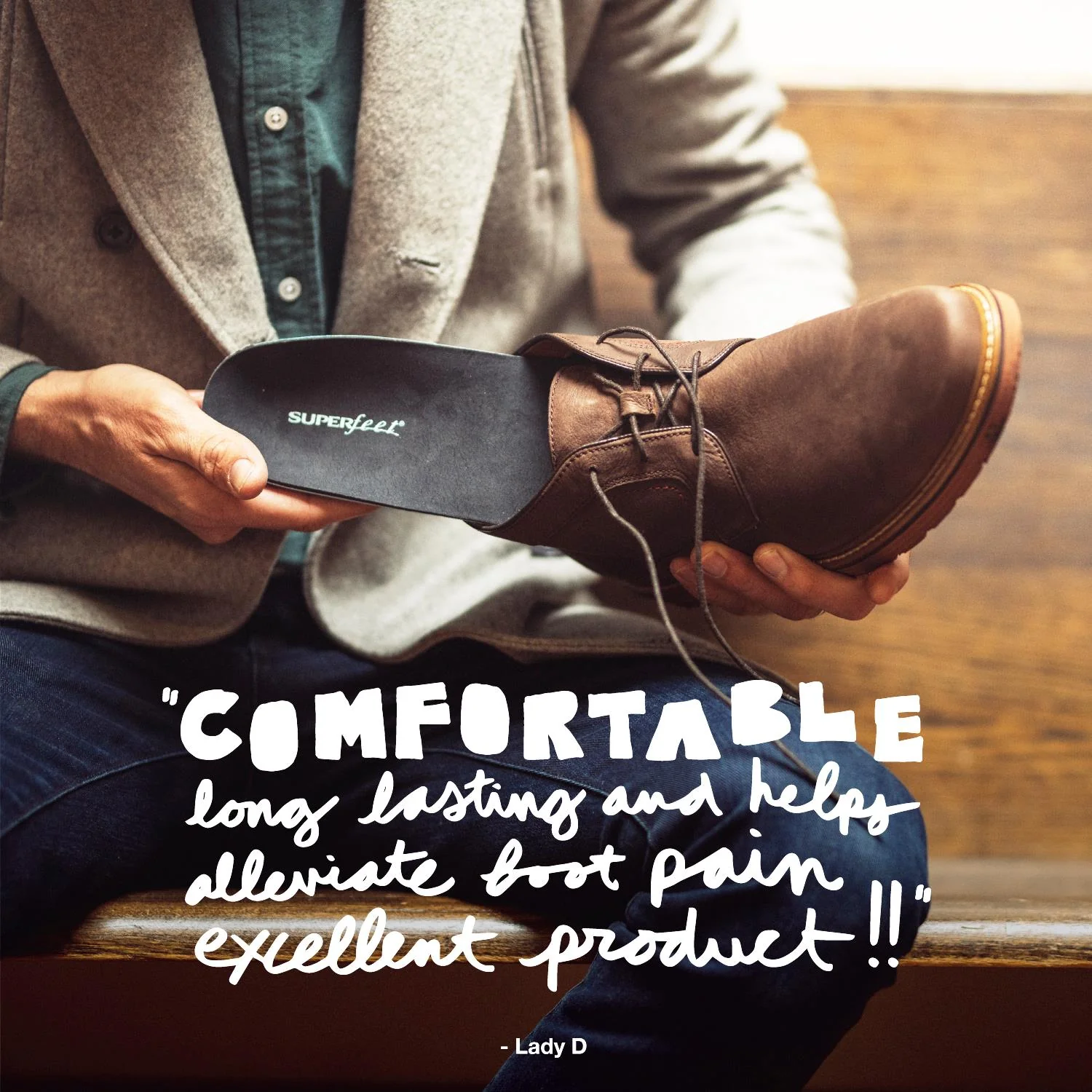 Superfeet Casual Support Insoles Unisex Premium Insoles Blue - Image 5