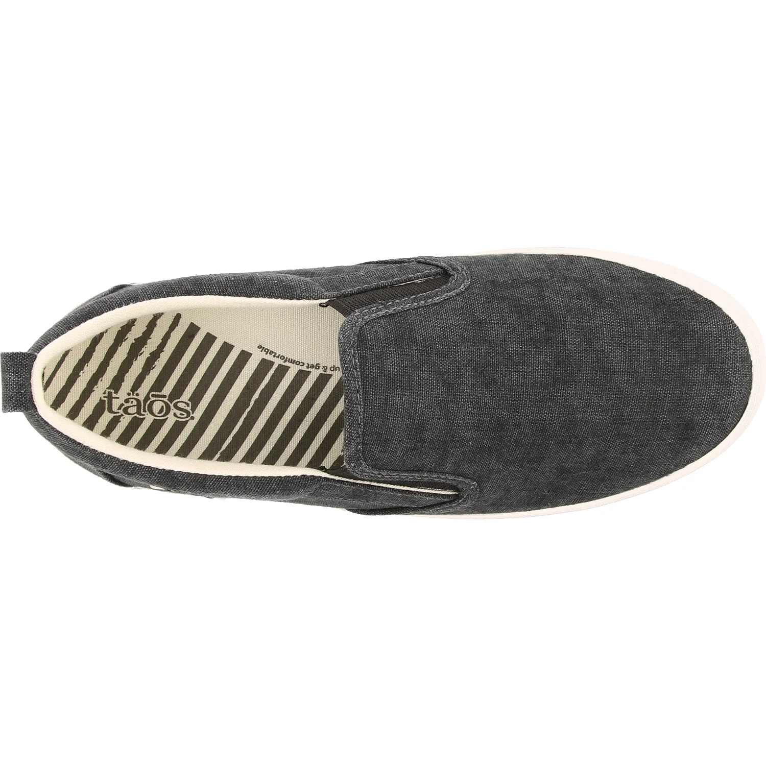 Taos Dandy Women's Slip On Sneakerss Charcoal Washed Canvas - Image 2