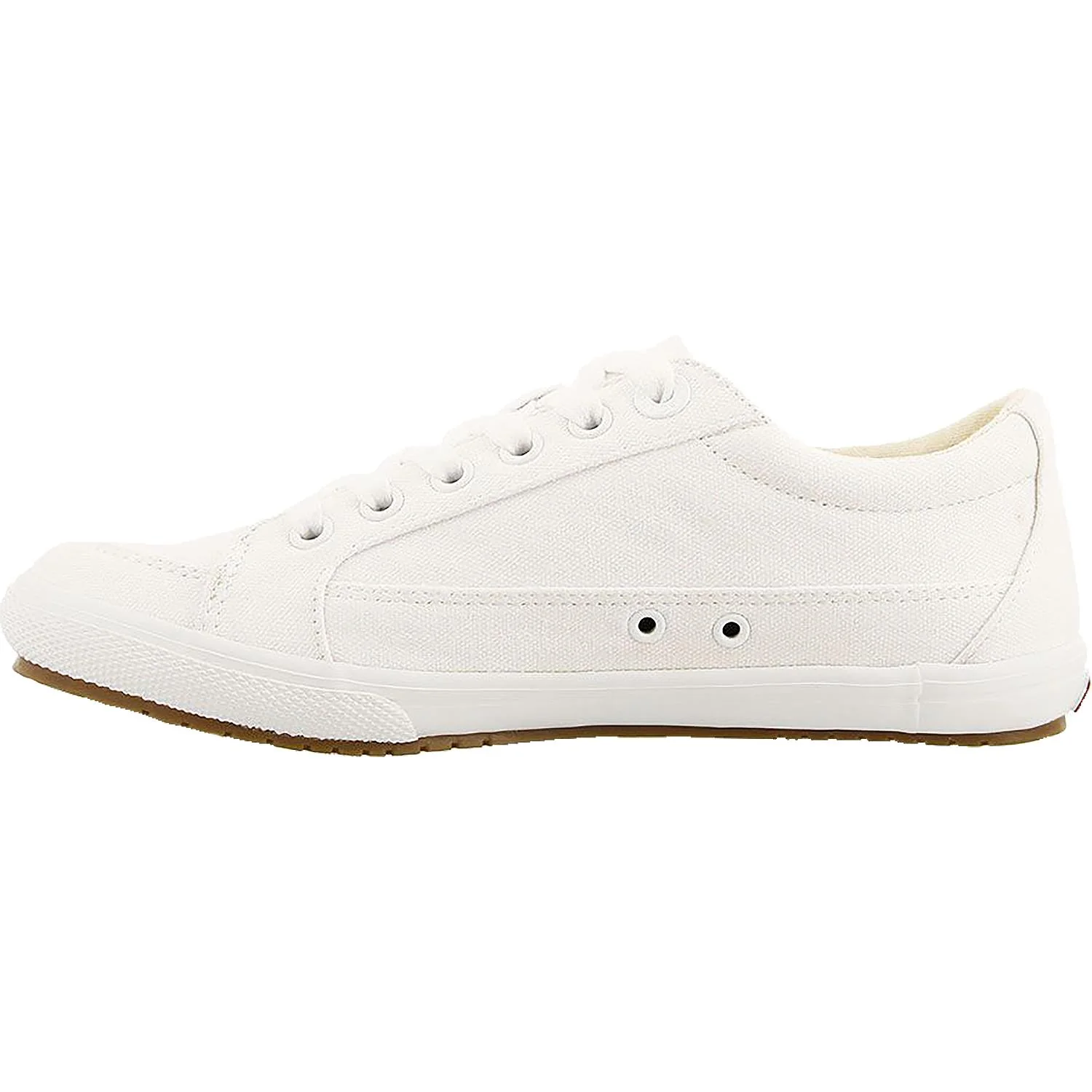 Taos Moc Star Women's Shoes White Distressed Canvas - Image 3