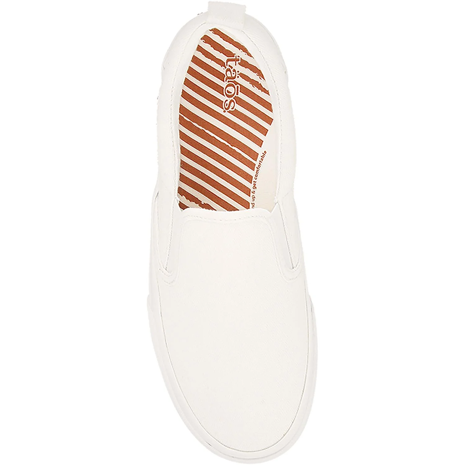 Taos Rubber Soul Women's Slip On Sneakerss White Canvas - Image 2