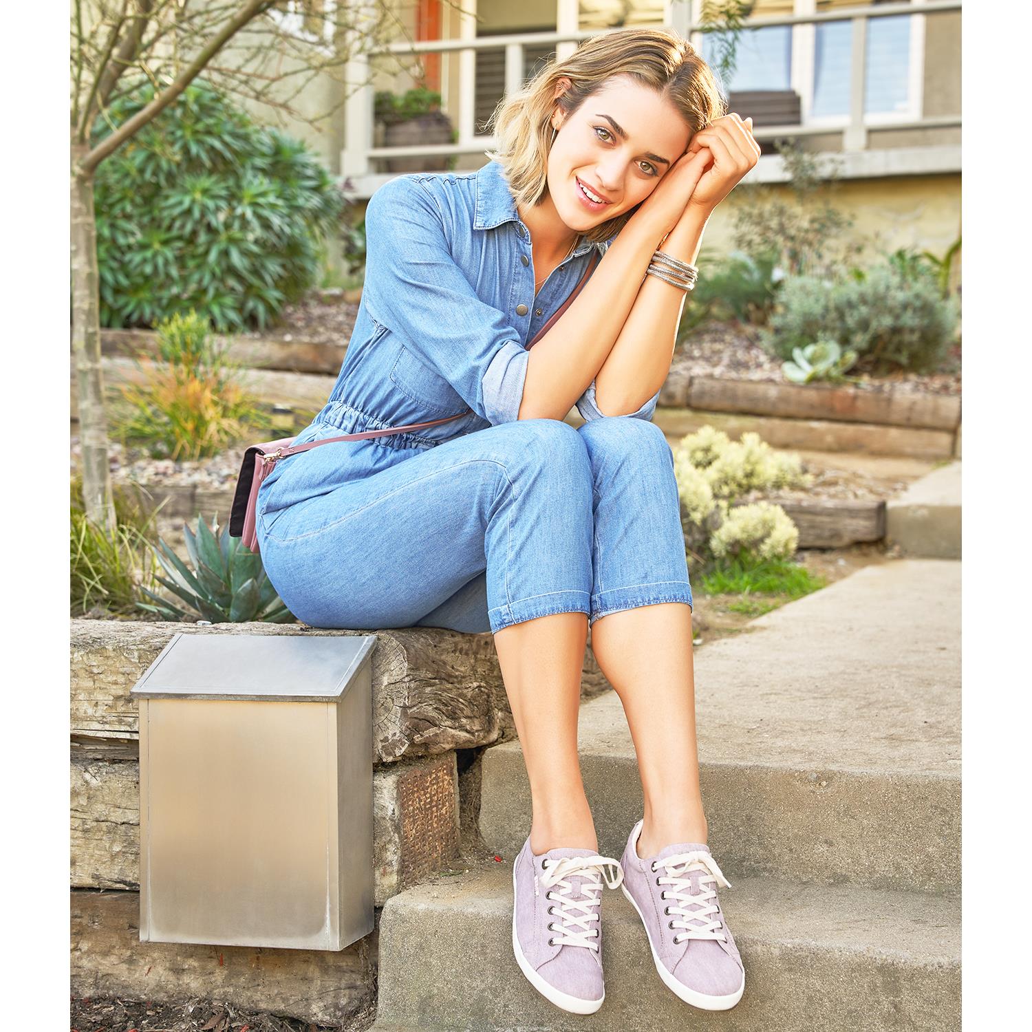 Taos Star Women's Sneakers Grey Washed Canvas - Image 10