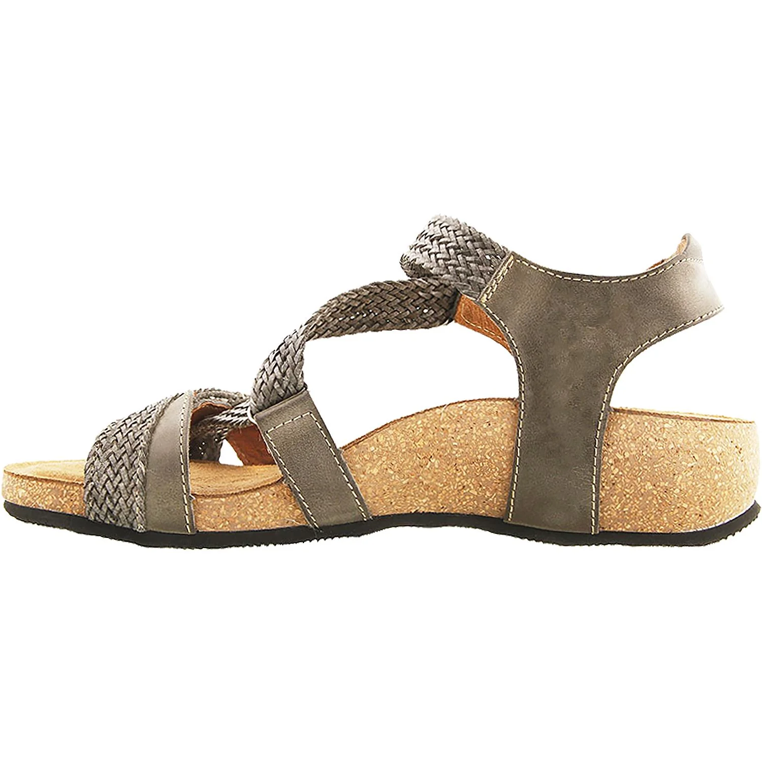 Taos Trulie Women's Backstrap Sandals Dark Grey Leather - Image 3